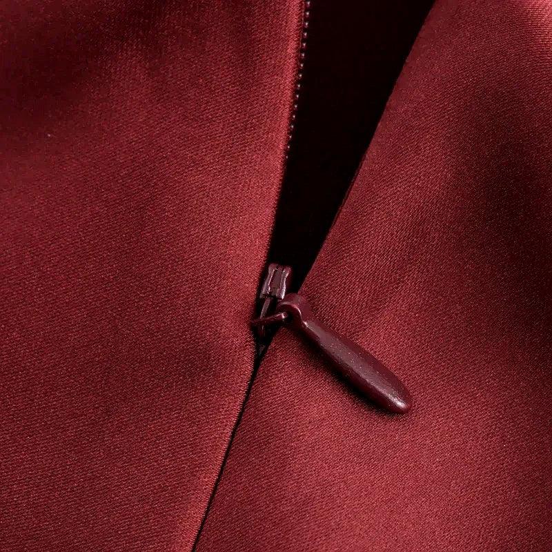 Olyssa Zarif Halter Saten Sırtı Açık Maksi Elbise