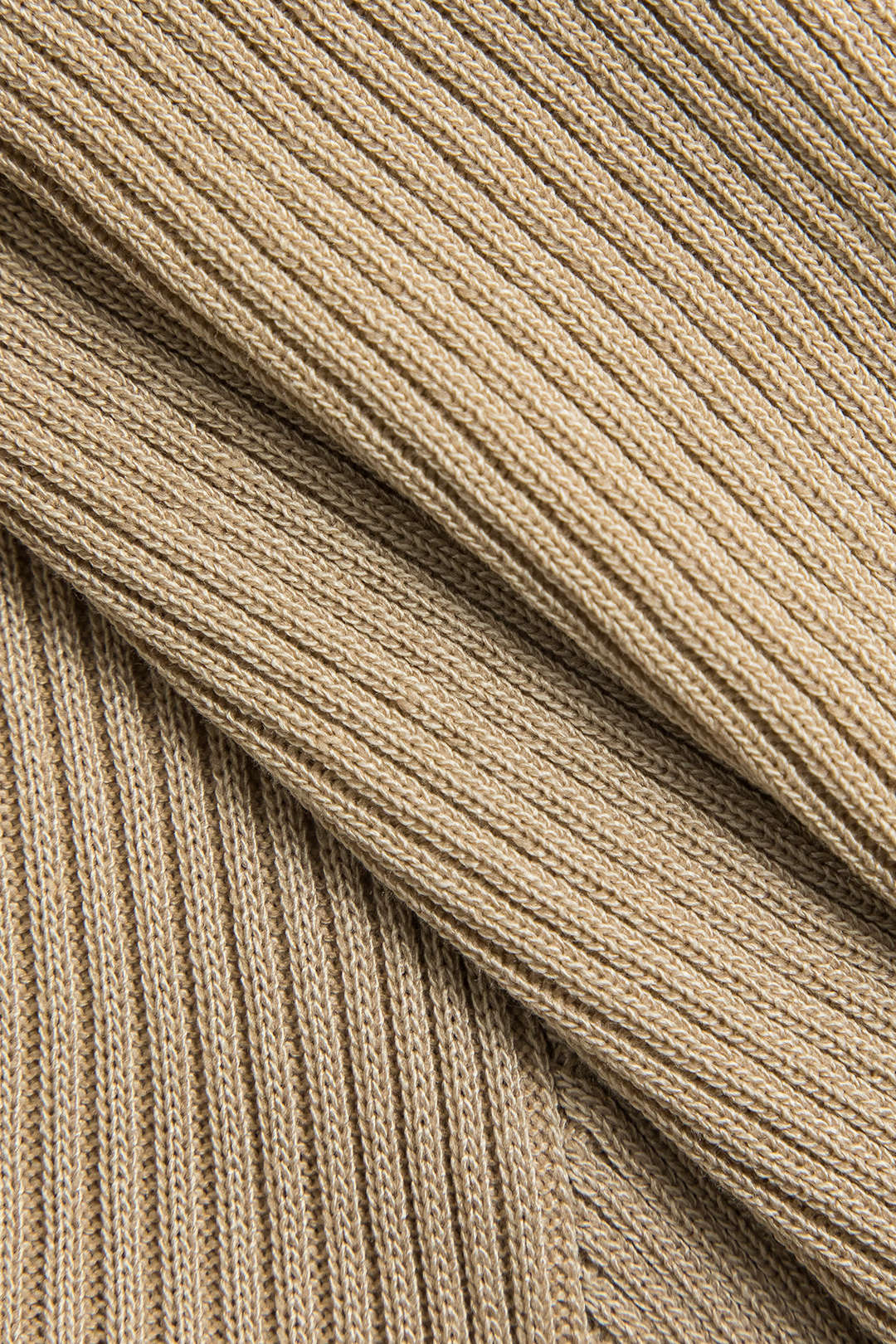 Düz Örgü Asimetrik Yüksek Yaka Kolsuz Üst