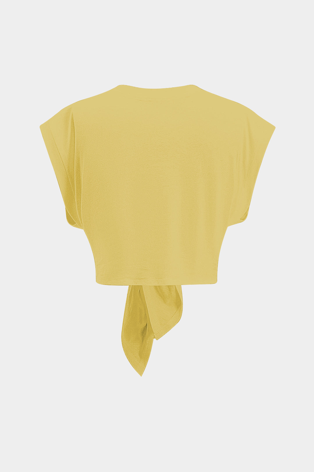 Yazı Baskılı Bağlamalı Kısa Kollu Tişört