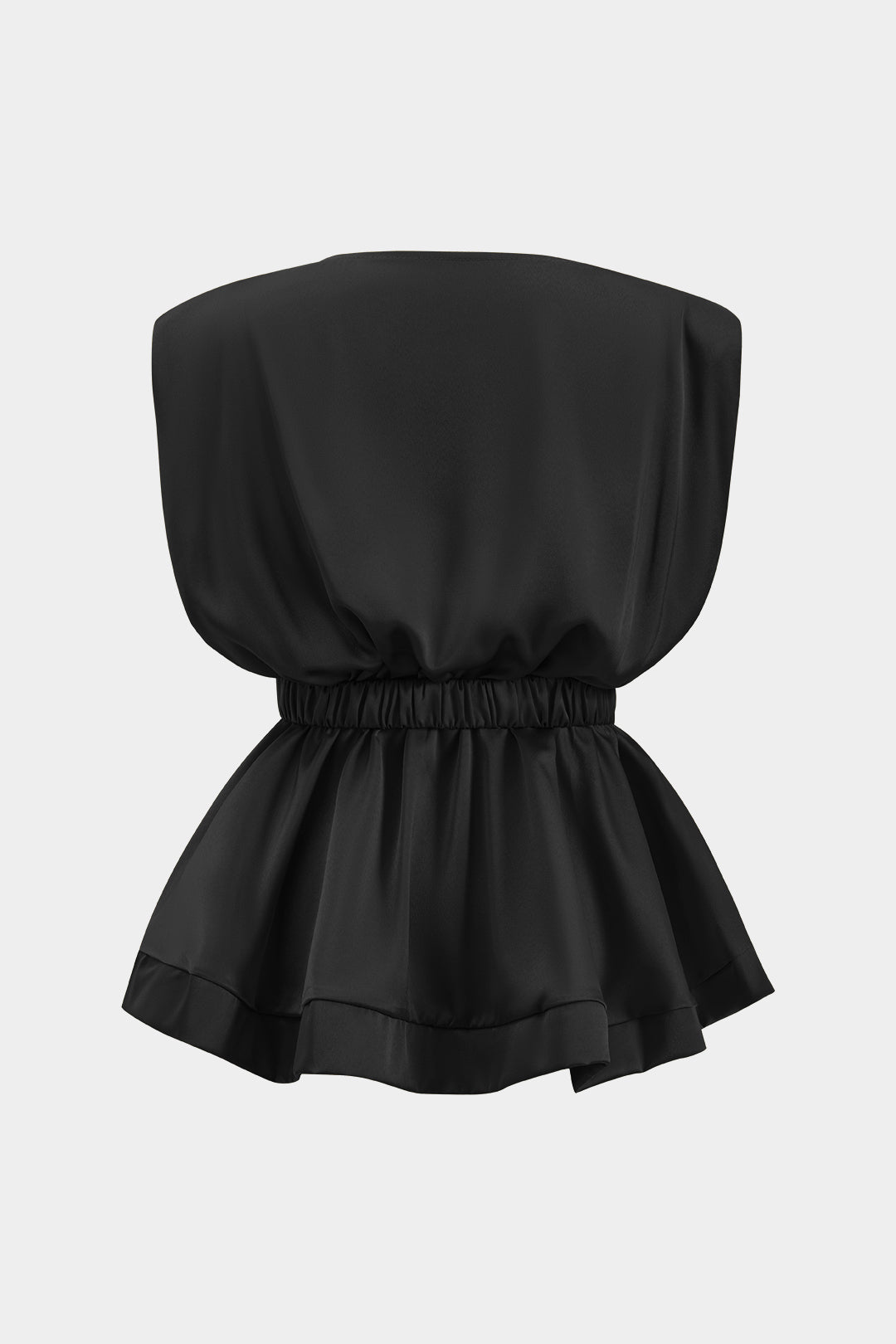 Olyssa Metallic Saten Düğmeli Kıvrımlı Askılı Bluz