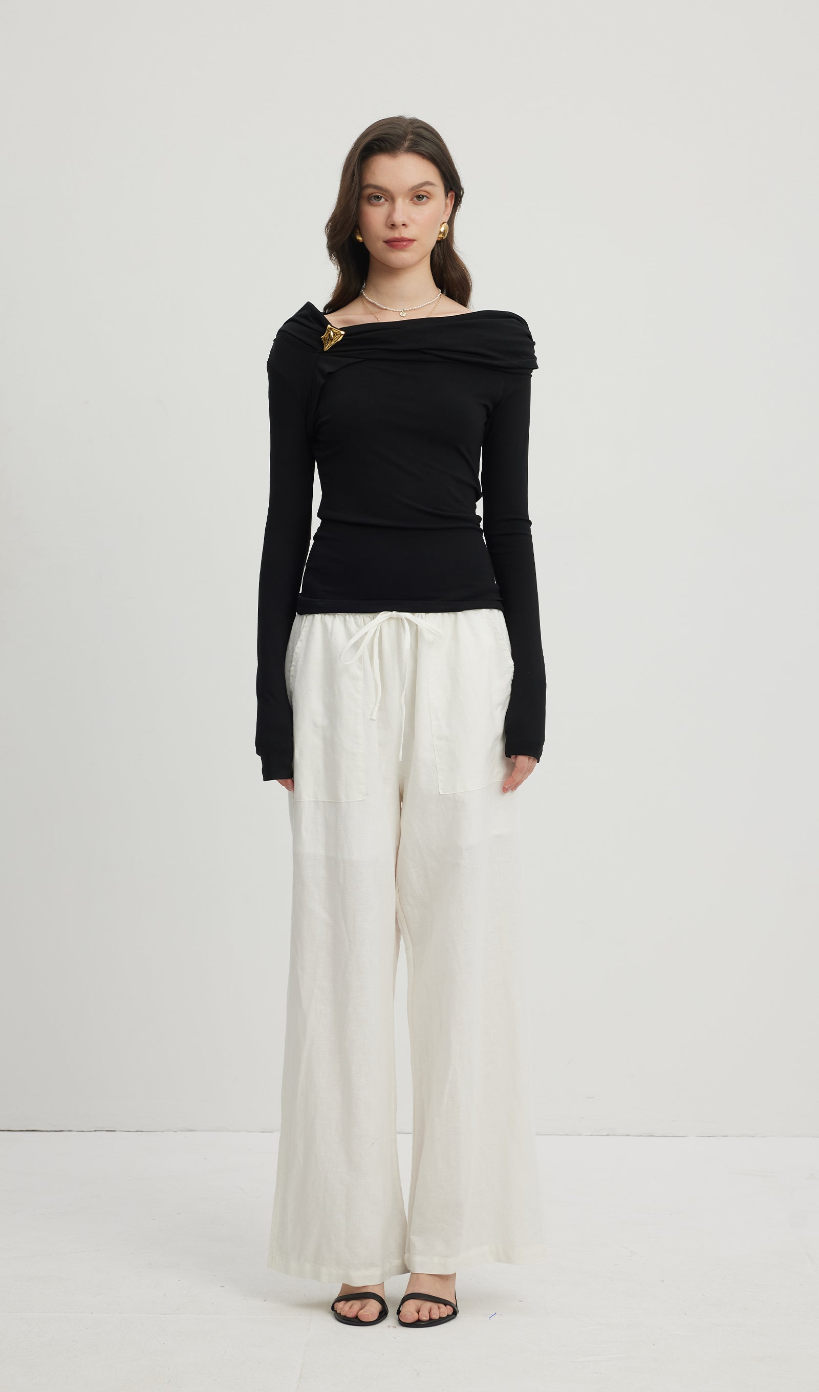 Broody Toka Detay Uzun Kollu Üst