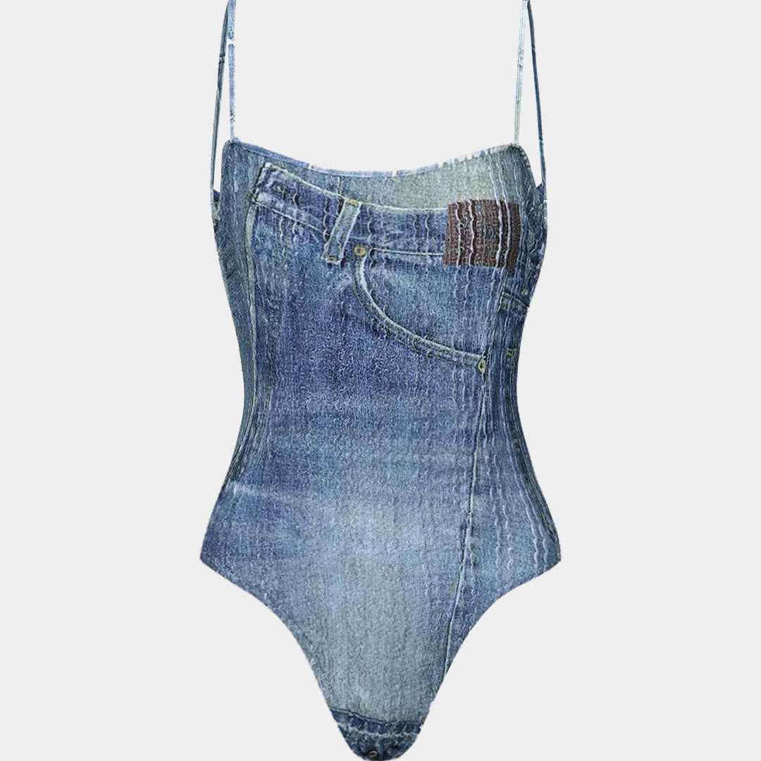 Baskılı Slip Bodysuit