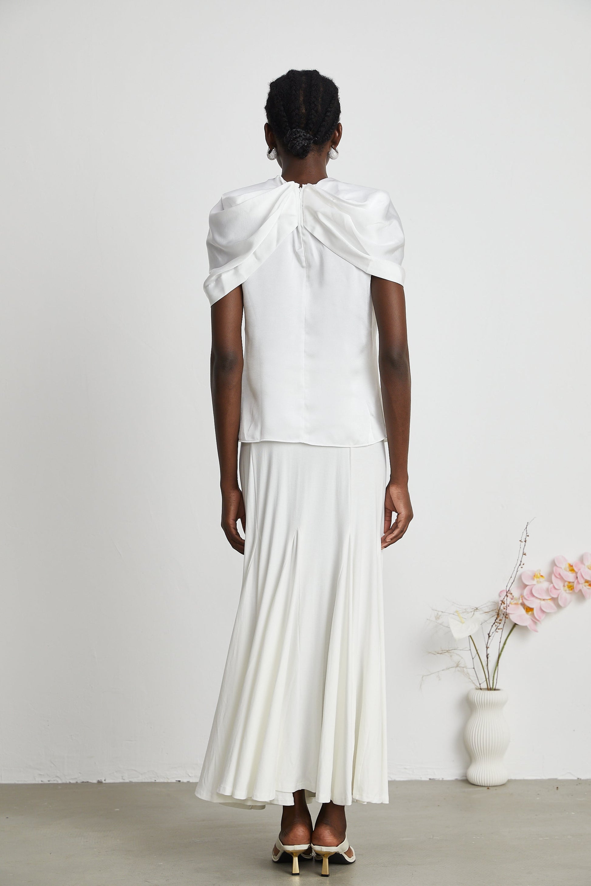 Antibes Yüksek Bel Pilili Etek