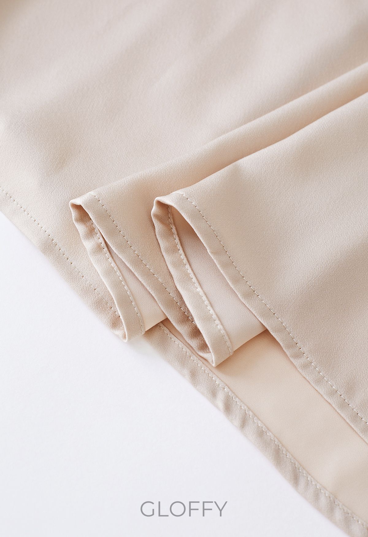 Apricot Asimetrik Pileli Midi Elbise