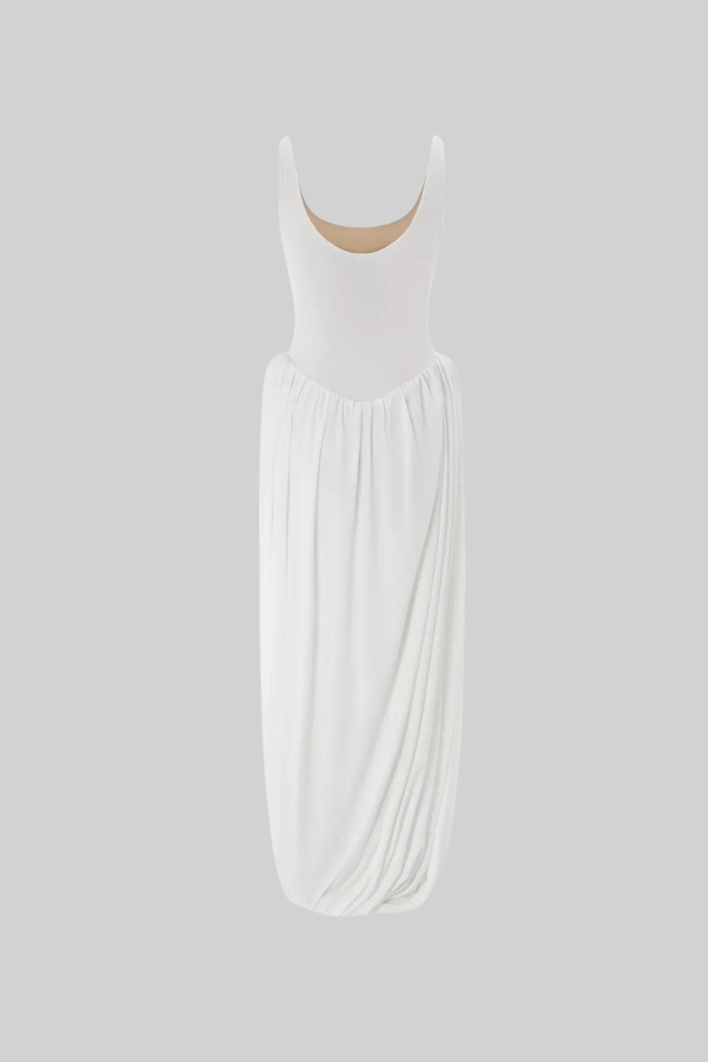 Olyssa Yandan Yırtmaçlı Drapeli Maksi Elbise