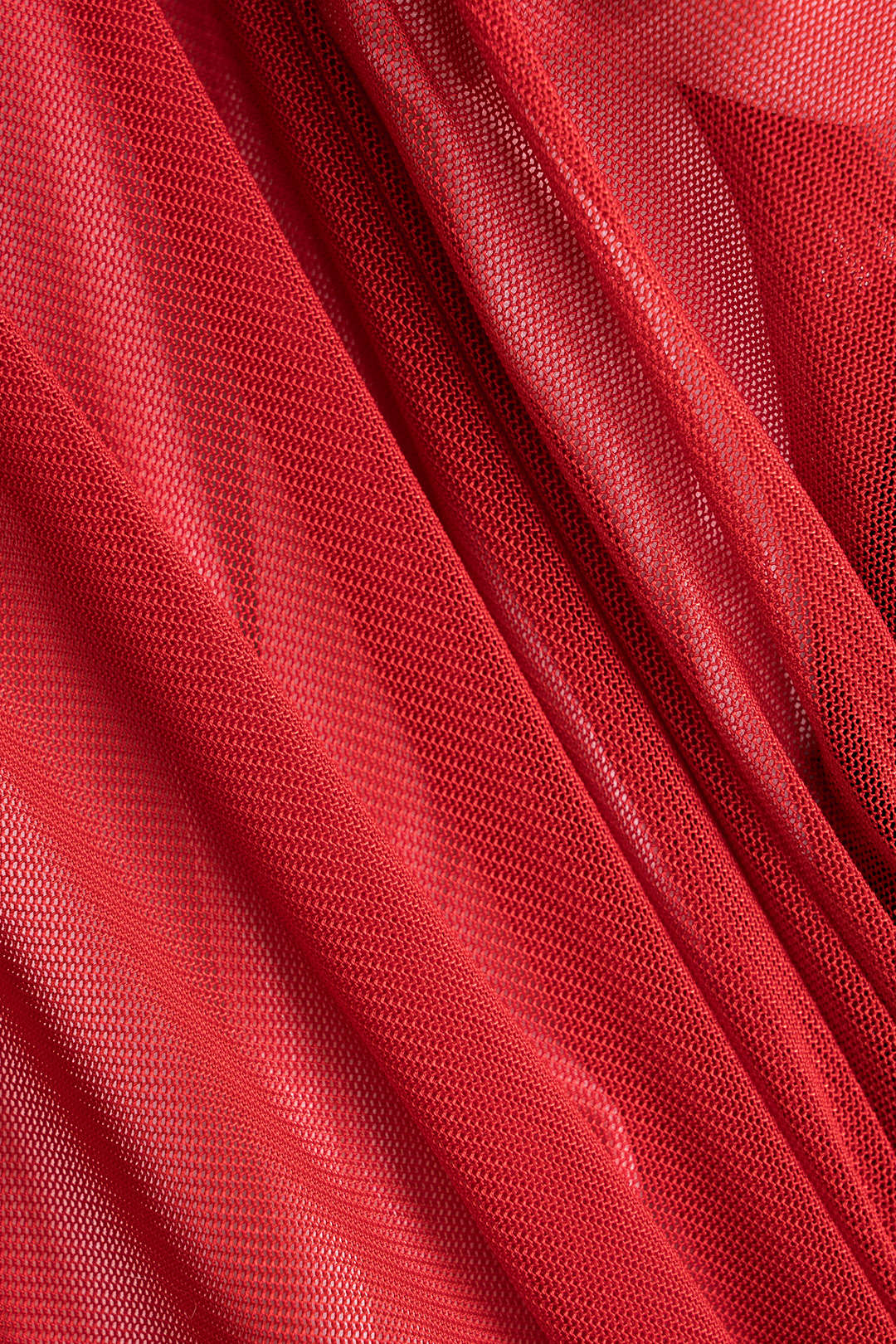 Ağ Mesh Ruched Straplez Mini Elbise