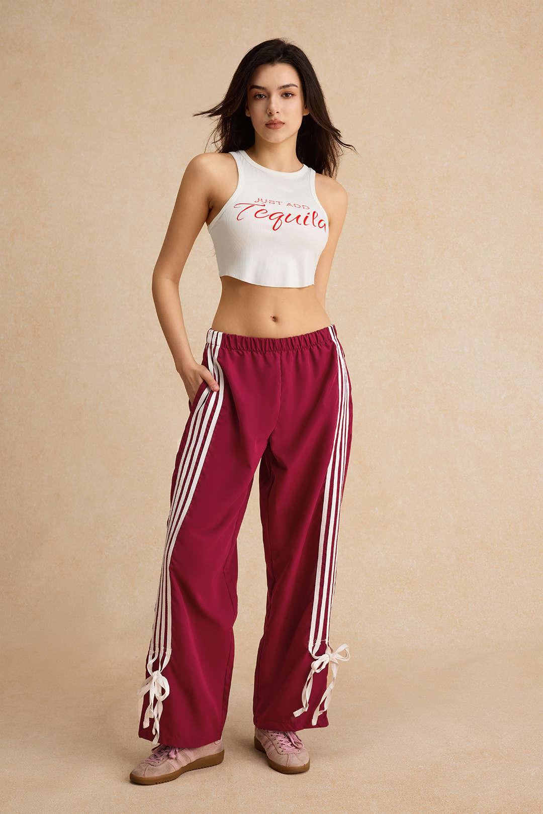 Patchwork Kemer Detaylı Pantolon