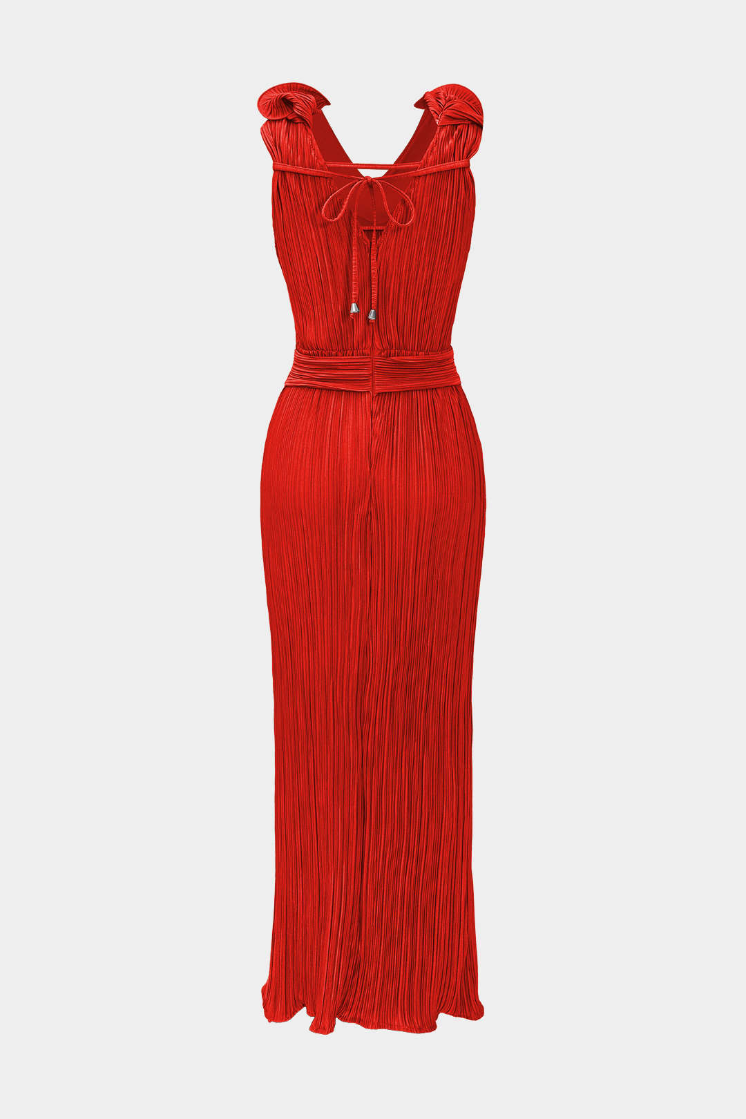 3D Çiçek Desenli V Yaka Midi Elbise