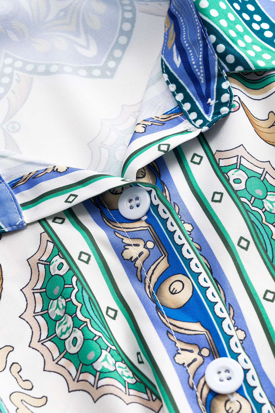 Bohem Desenli Bağlamalı Gömlek ve Şort Seti