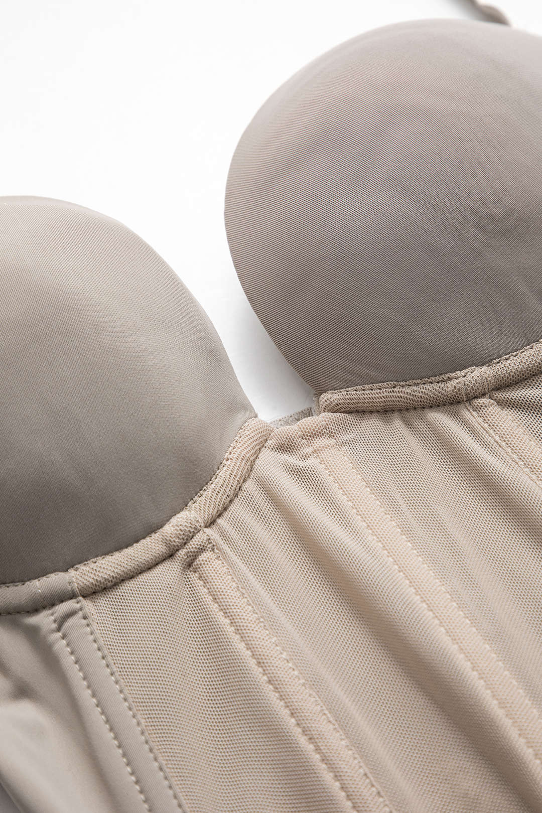 Ağ Mesh Patchwork Korsaj Bustiyer Kayık Elbise Bodysuit