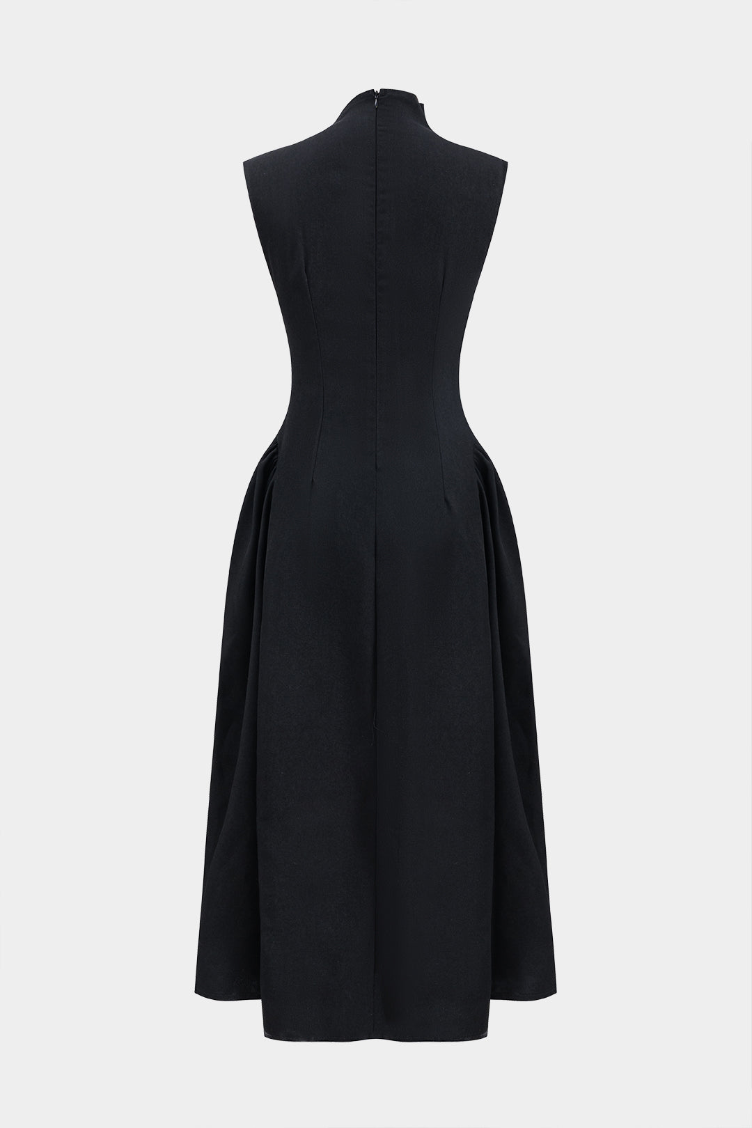 Metallic Dekor Fermuar Askısız Maxi Elbise