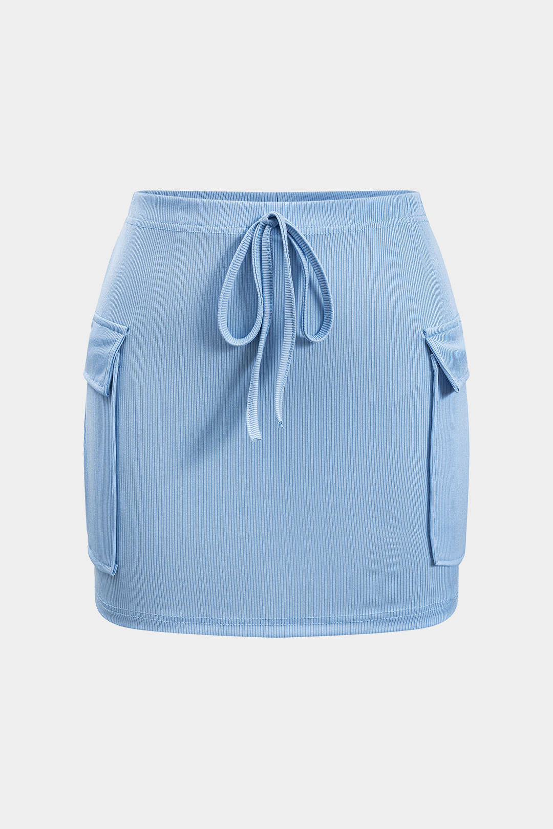 Kolsuz Bodysuit ve Bağlamalı Cep Etek Seti