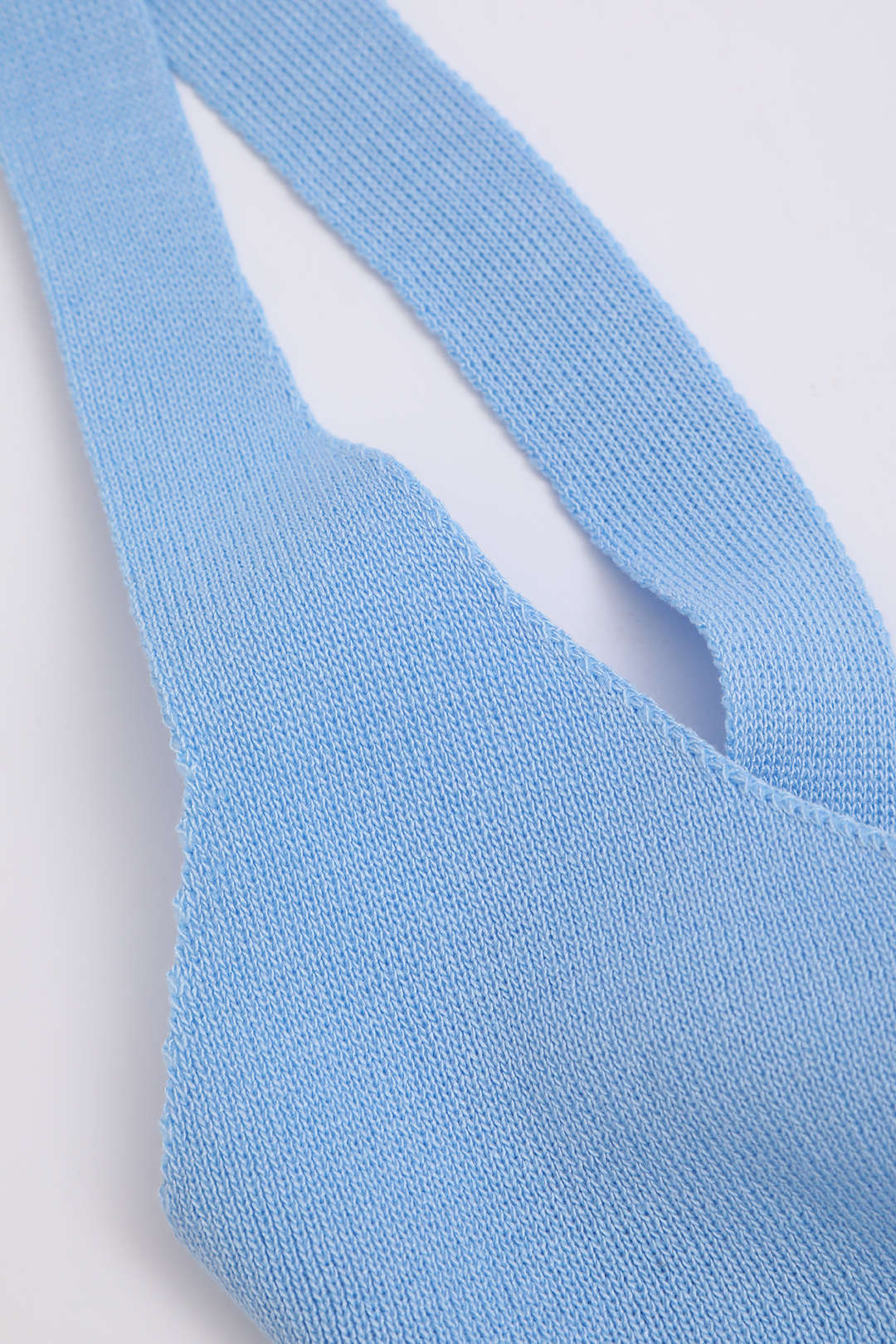 Çok Renkli Çizgili Triko Sırt Açık Maxi Elbise