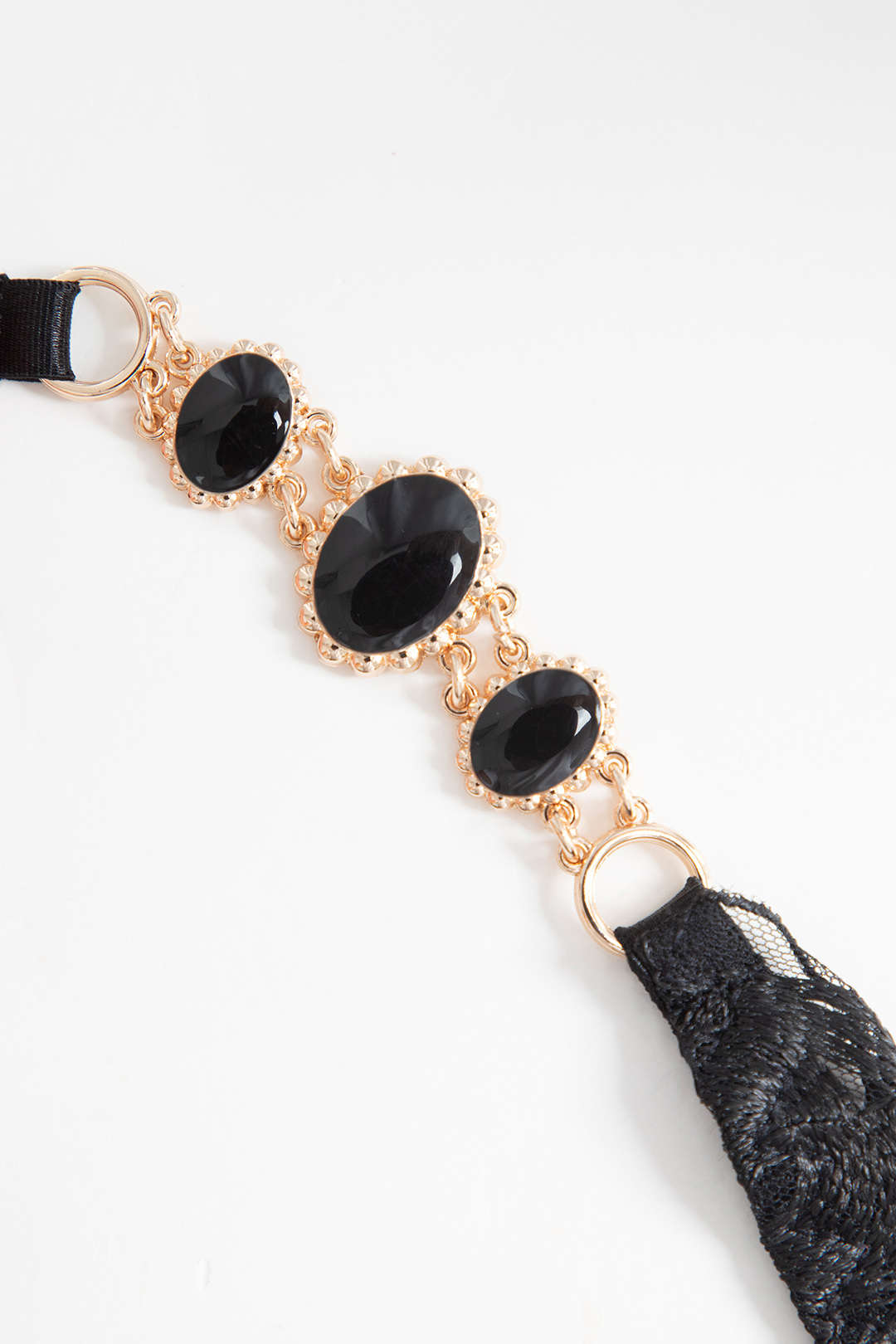 OLYSSA Dantel Metalik Zincir Nakışlı Jartiyer Takımı