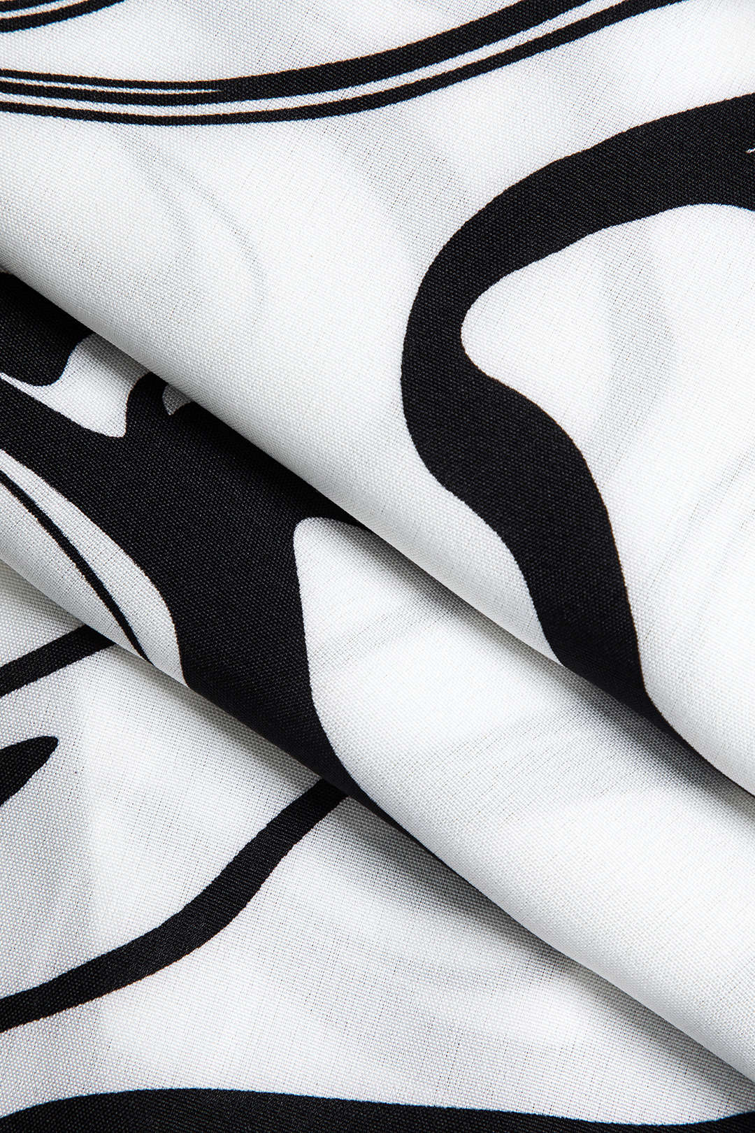 Mermer Desenli Yüksek Bel Düz Paça Pantolon