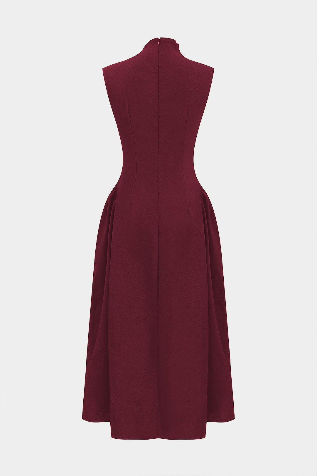 Metallic Dekor Fermuar Askısız Maxi Elbise