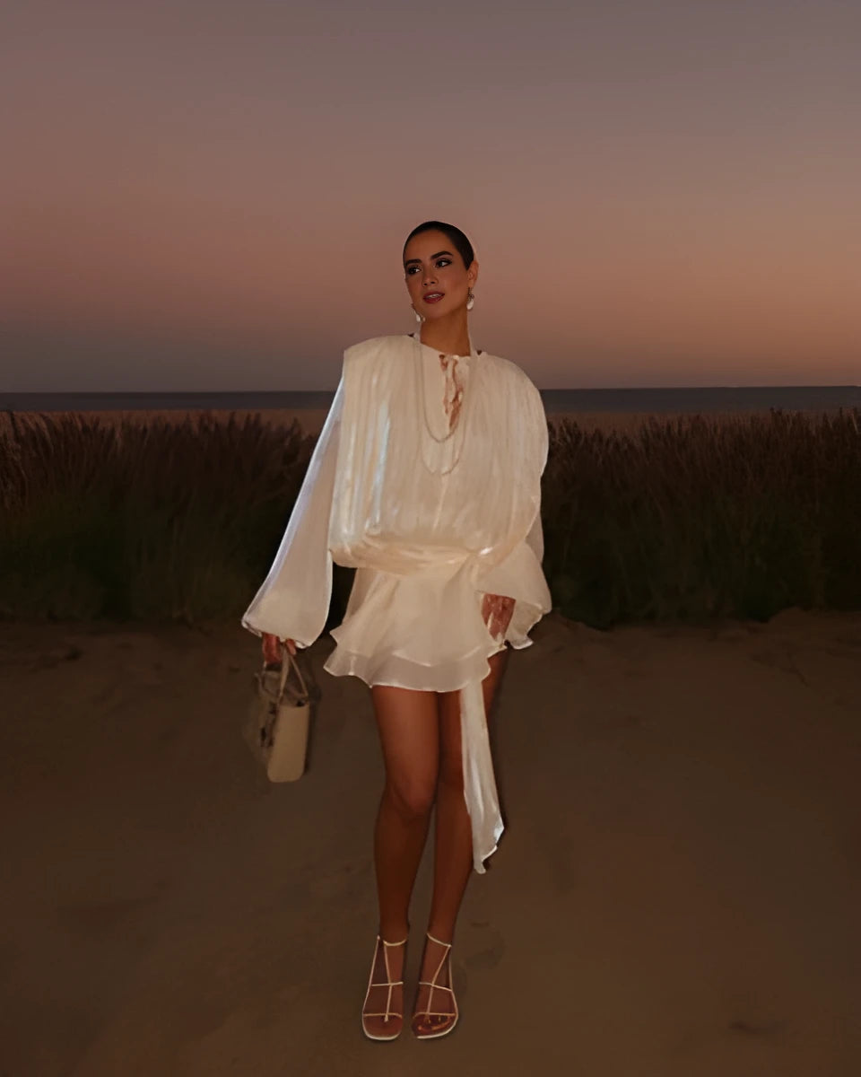 Olyssa Étoile Drapée Elbise