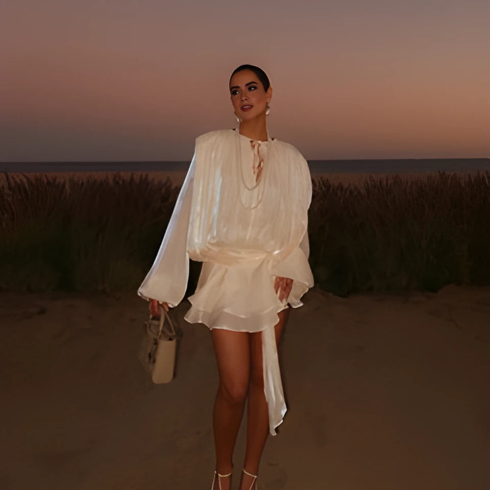 Olyssa Étoile Drapée Elbise