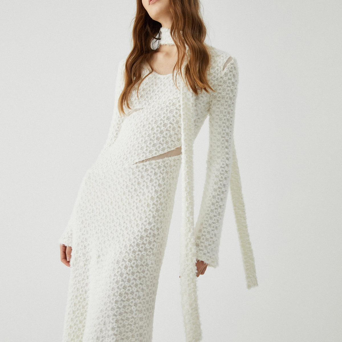 Jakarlı Uzun Elbise