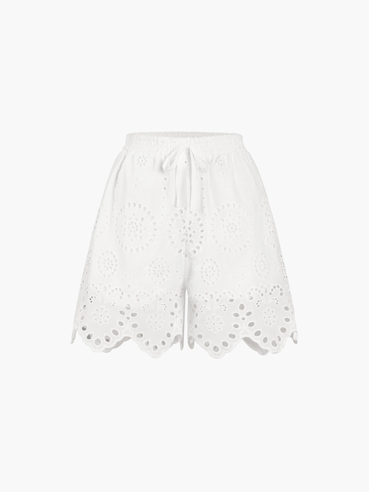 Yüksek Belli Kısa Pamuklu Şort