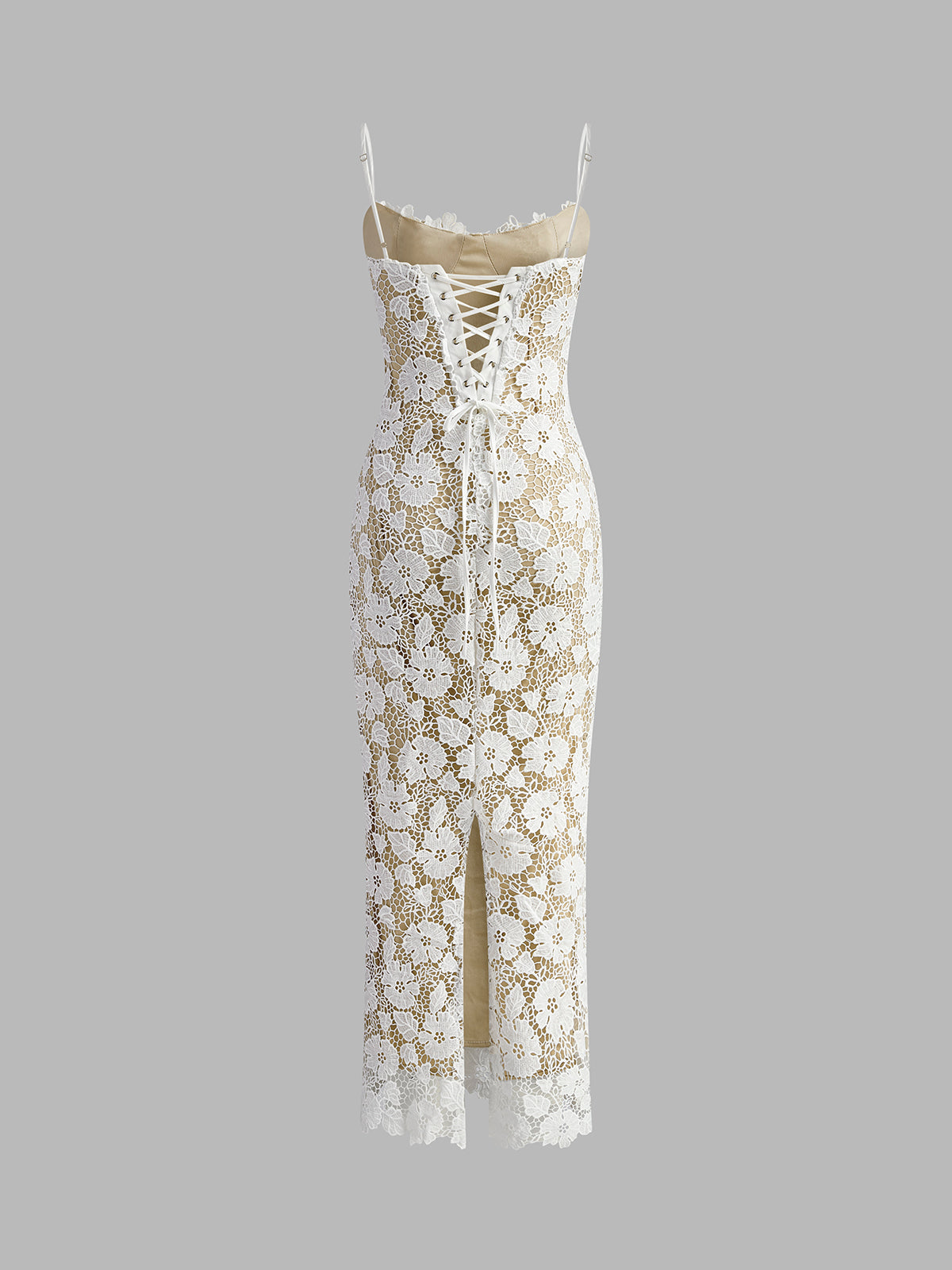 Olyssa Çift Kat Dantel Elbise