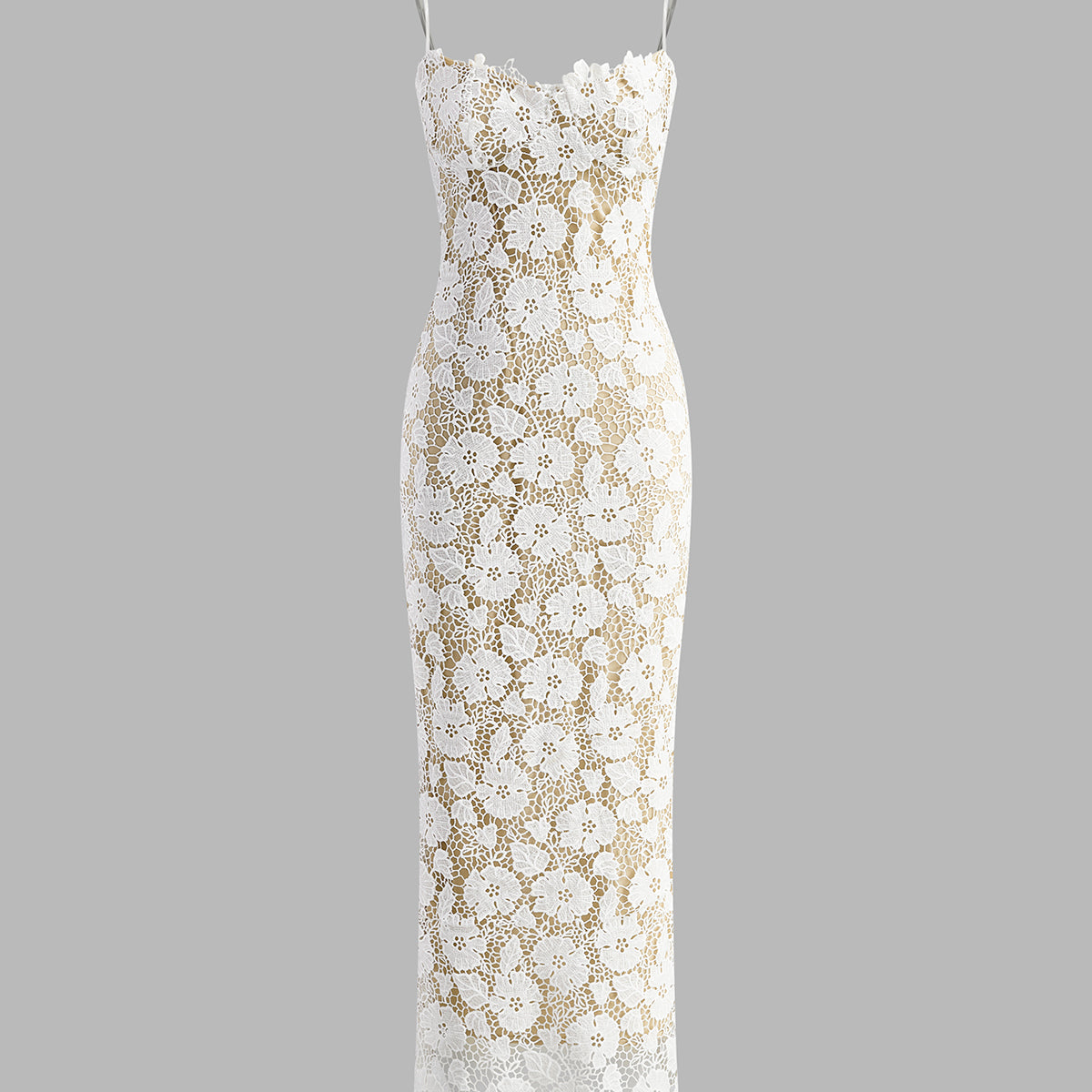 Olyssa Çift Kat Dantel Elbise