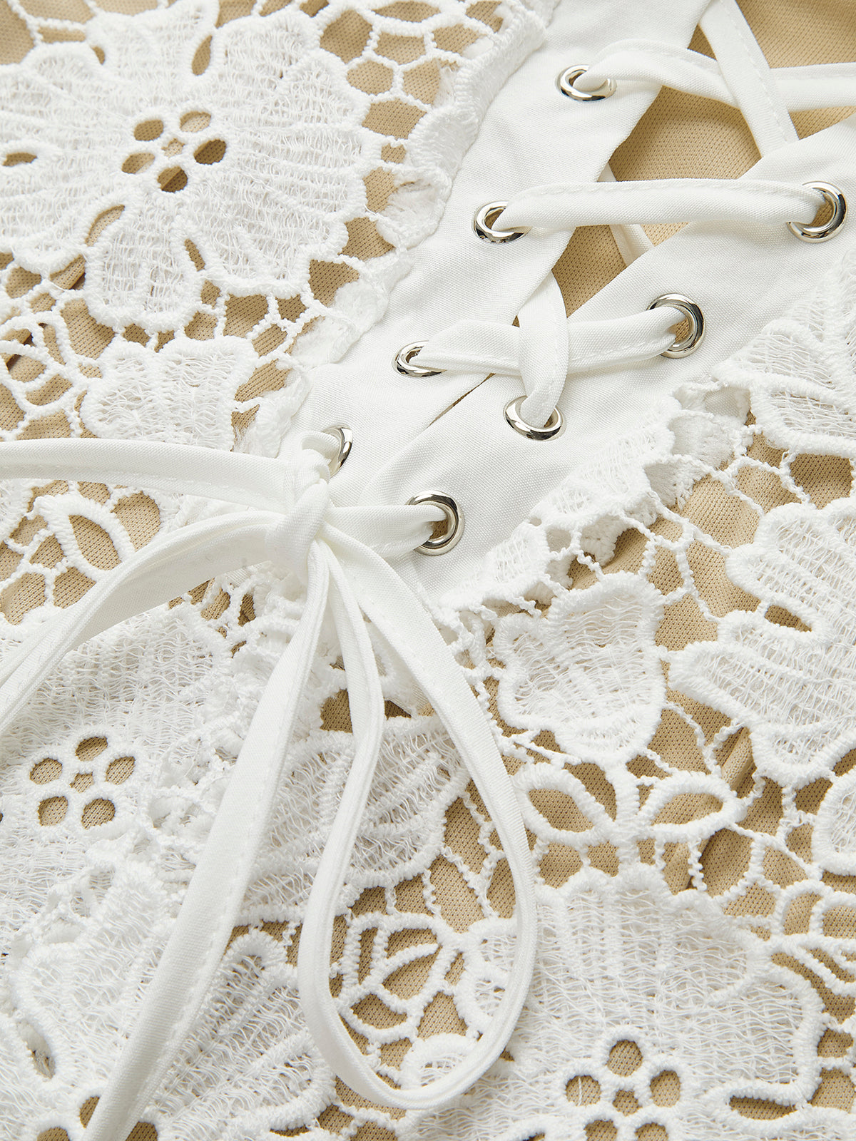 Olyssa Çift Kat Dantel Elbise