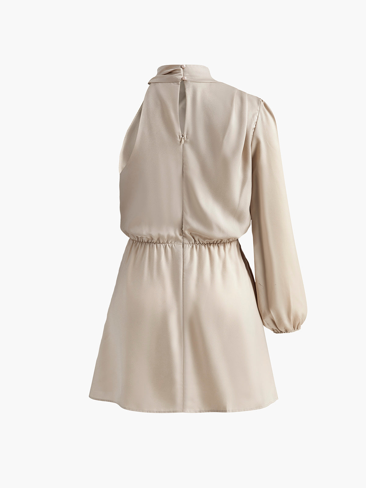 Olyssa Art Tek Kol Pileli Drapeli Elbise