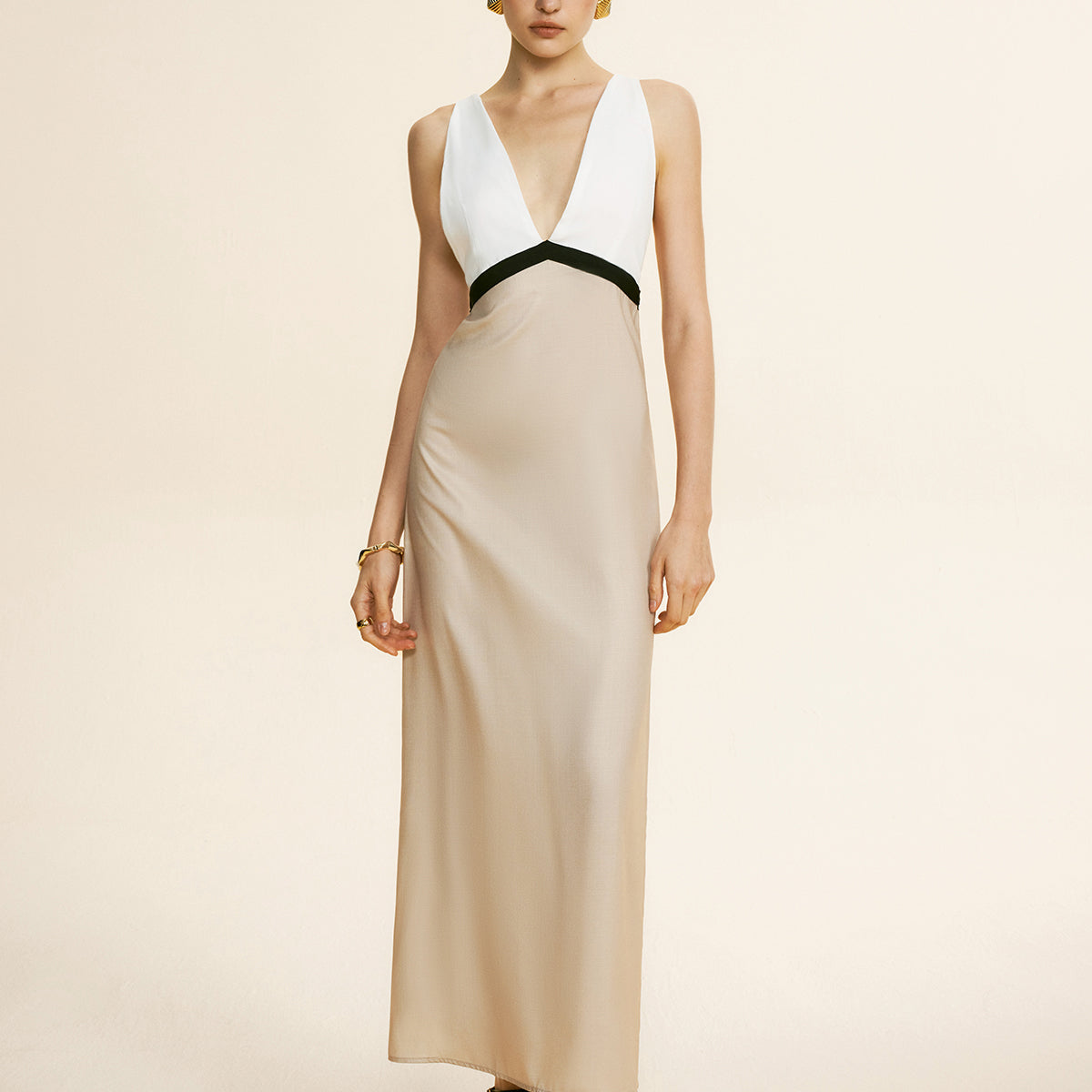 Patçwork Bağcıklı Elbise