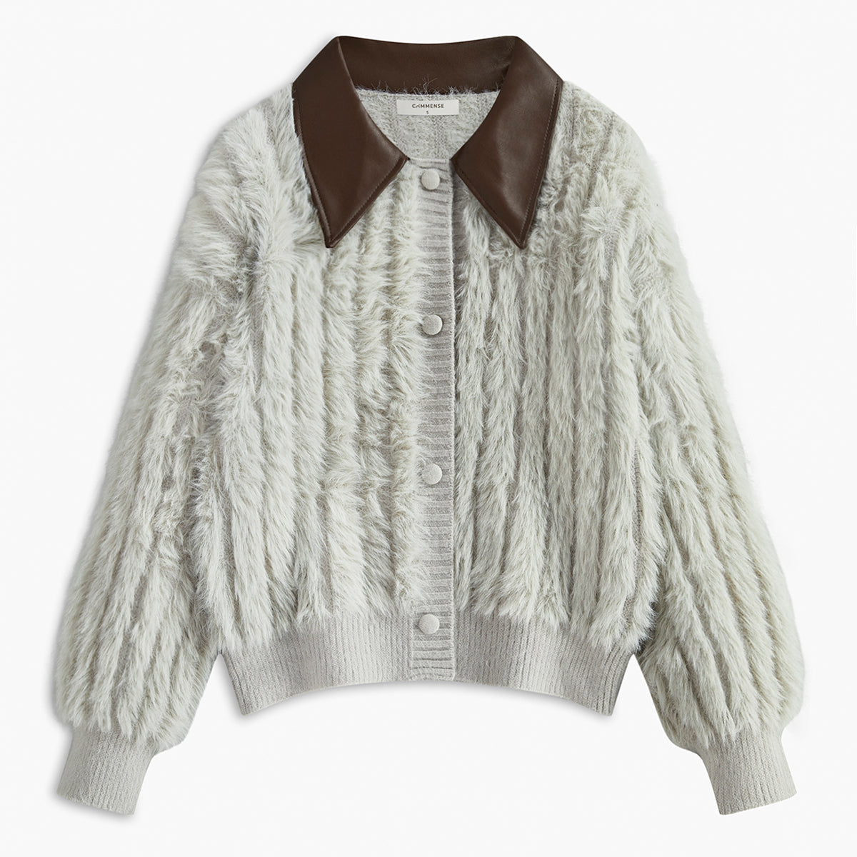 PU Yaka Yüksek Streç Fuzzy Hırka