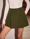Retro Orta Bel Pileli Mini Etek
