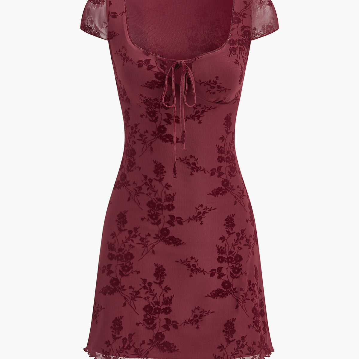 Şık Çiçekli Bağlamalı Elbise ve Volanlı Etek