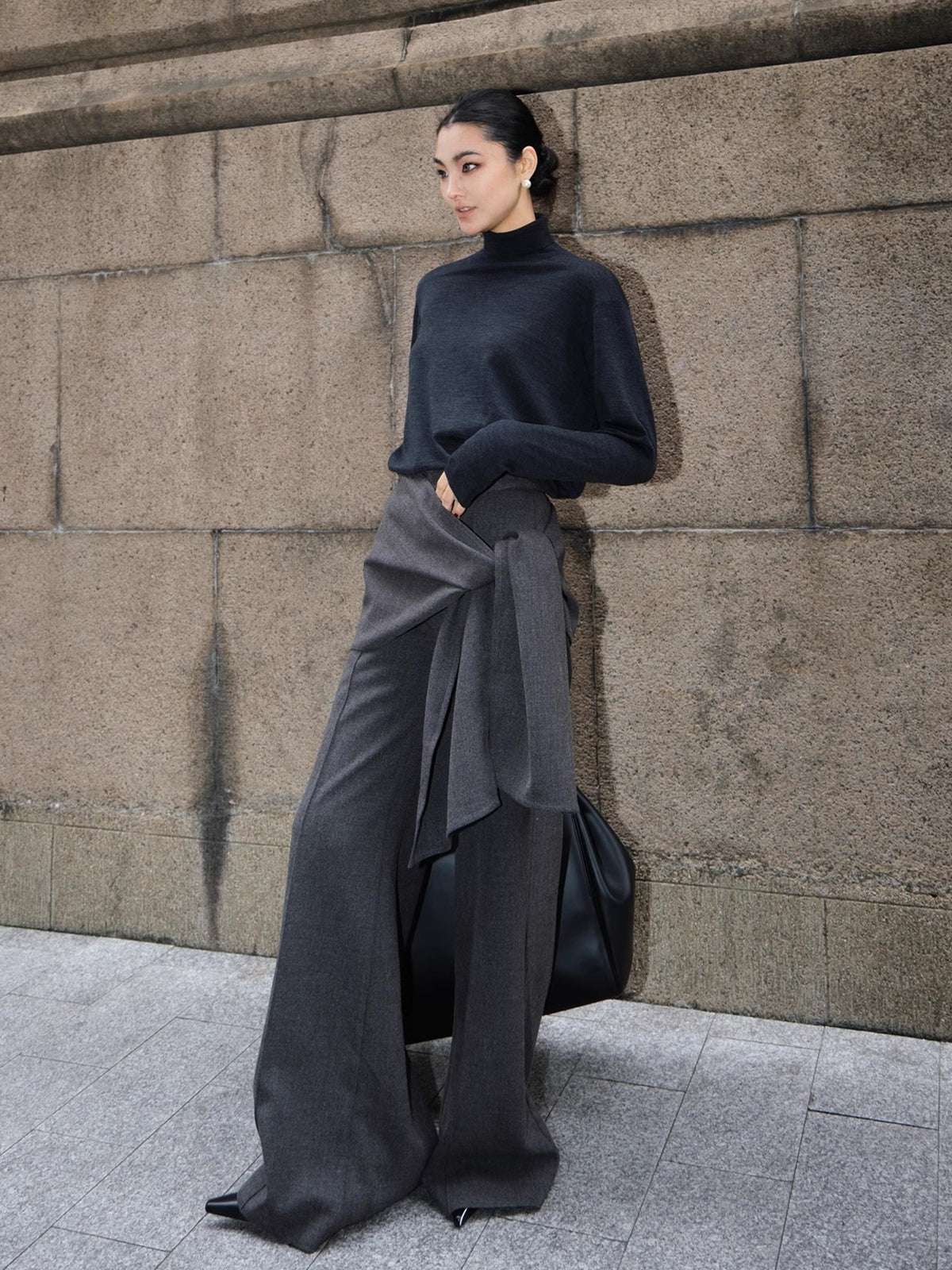 Utility Orta Bel Düğümlü Tasarım Pantolon