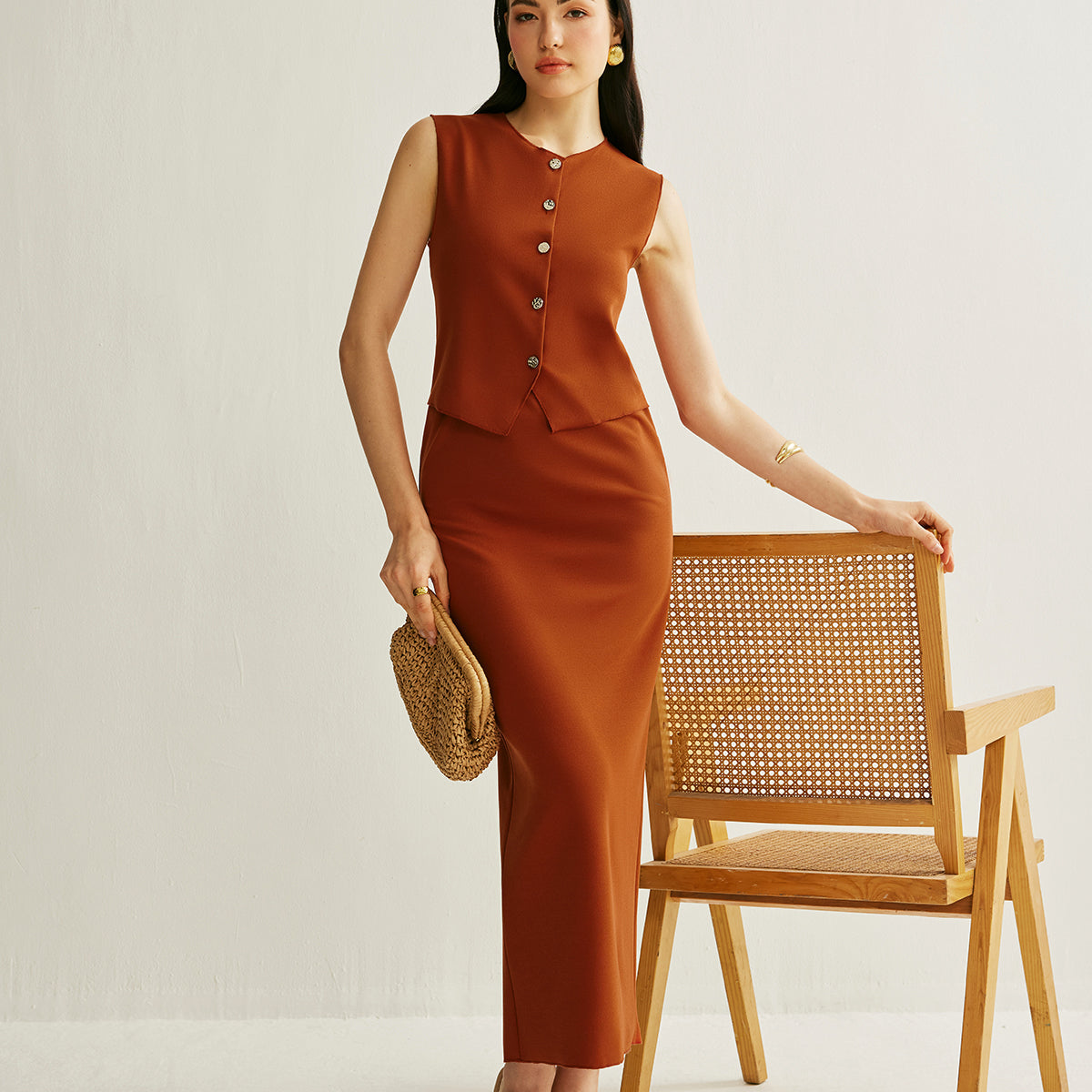 Şık Beli Lastikli Rahat A Kesim Etek