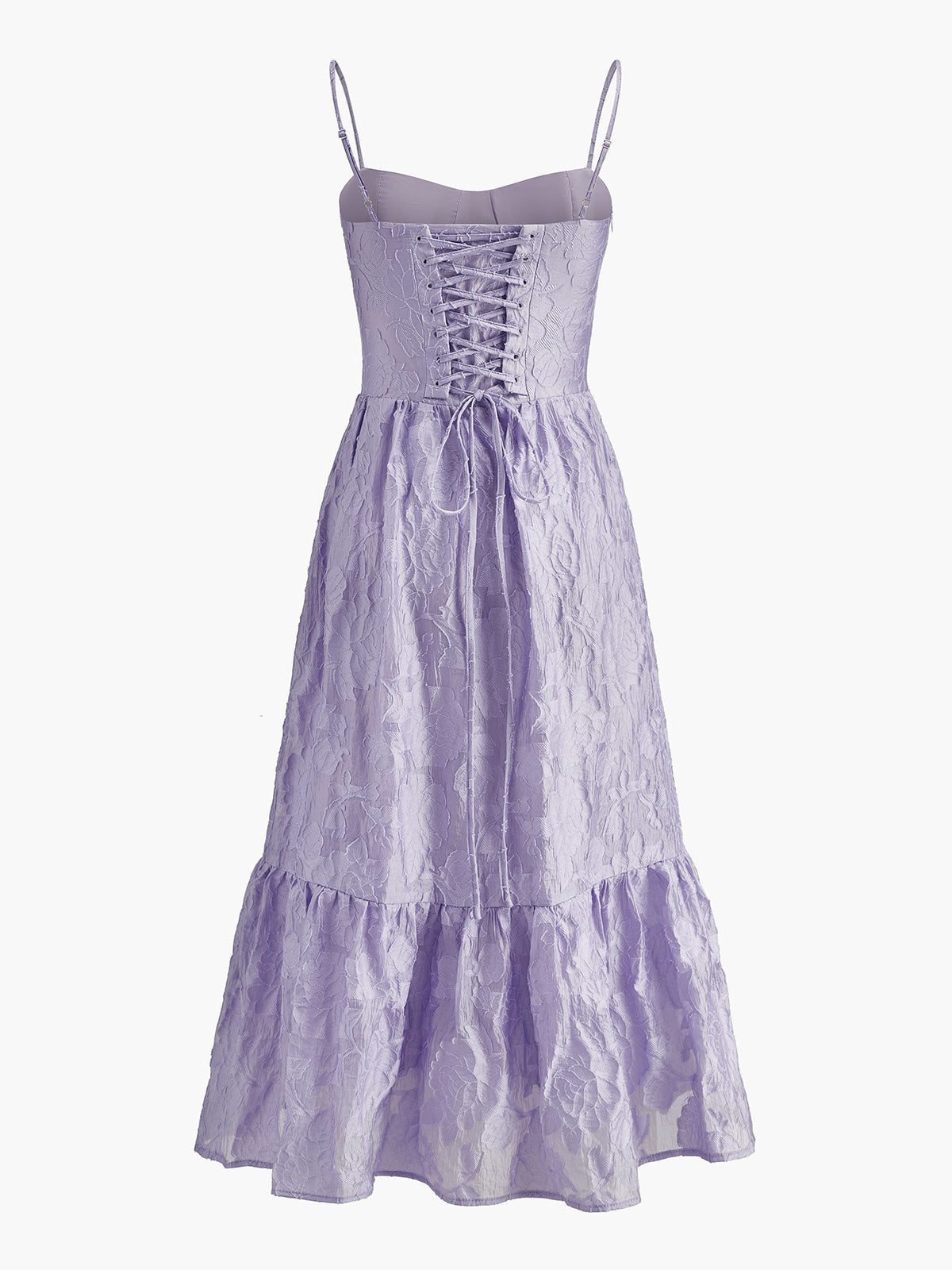 Olyssa Çekici Çiçek Desenli Jakarlı Korse Elbise