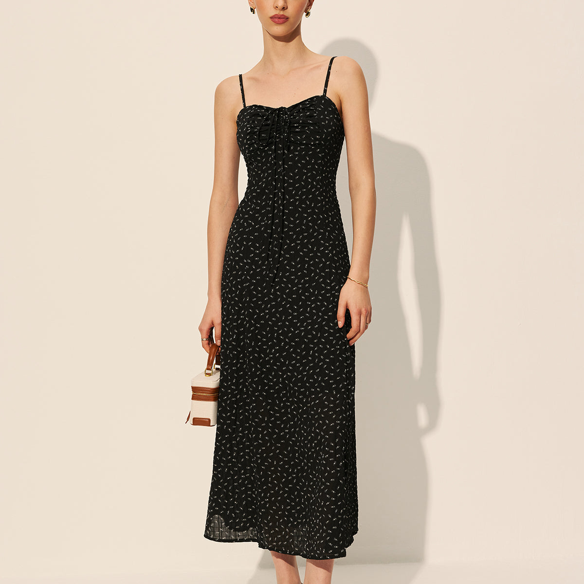 Şık Fermuarlı Çekmeli Çizgili Elbise