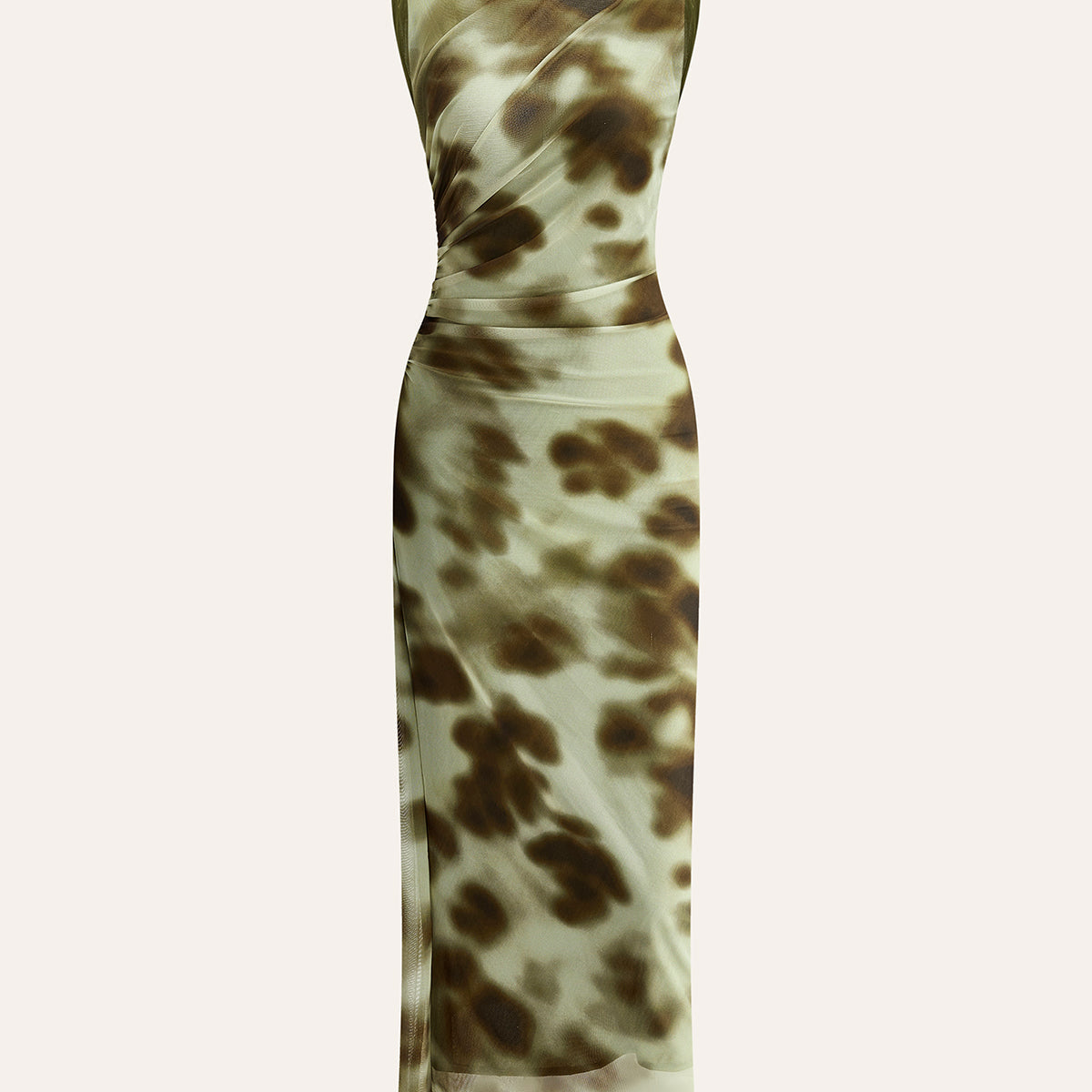 Şık Boho Tarzı File Abiye Elbise Göz Alıcı Desen