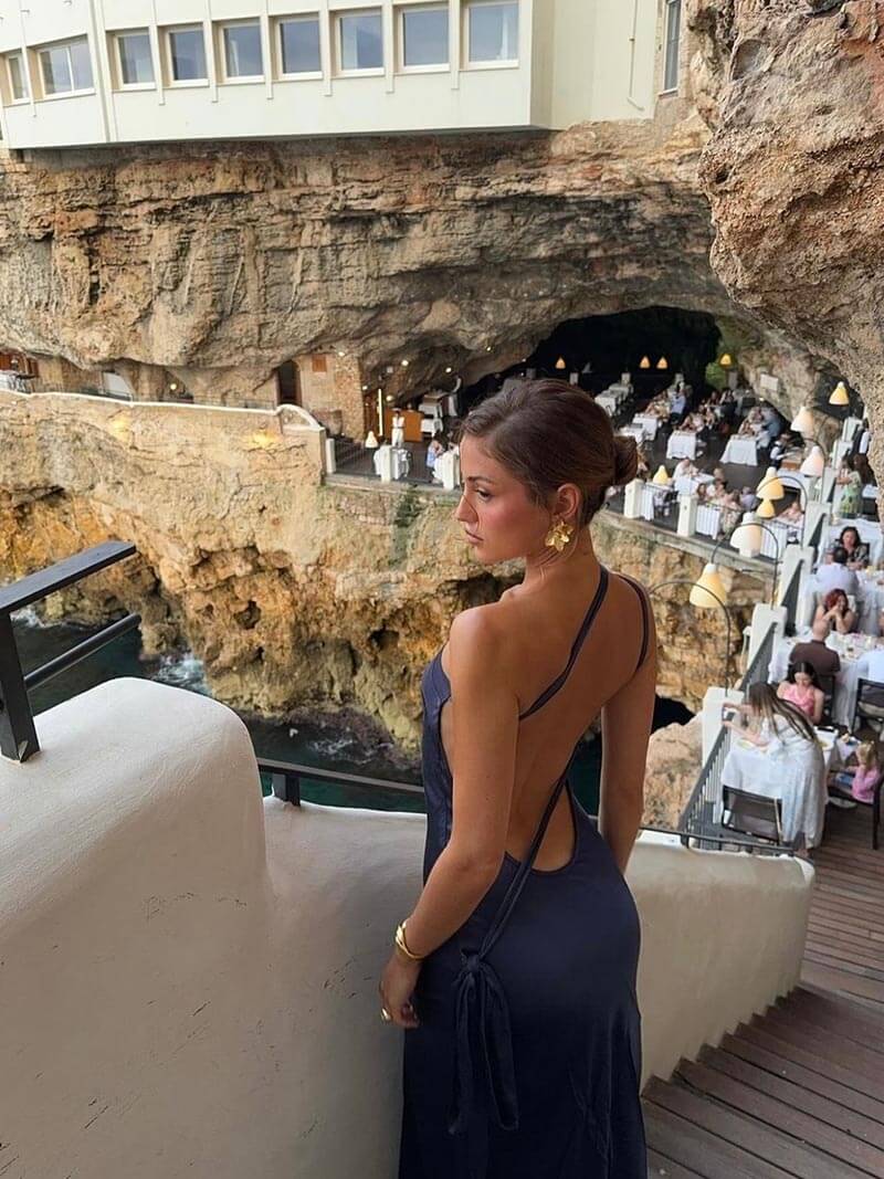 Caroline | Sırtı Açık Maxi Elbise