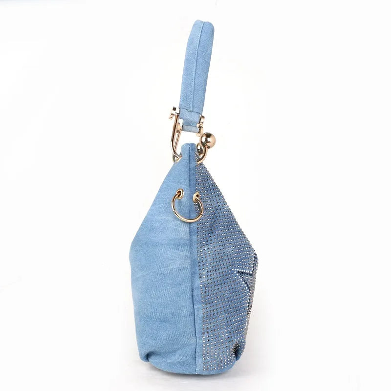 Starry Denim Hobo Çanta