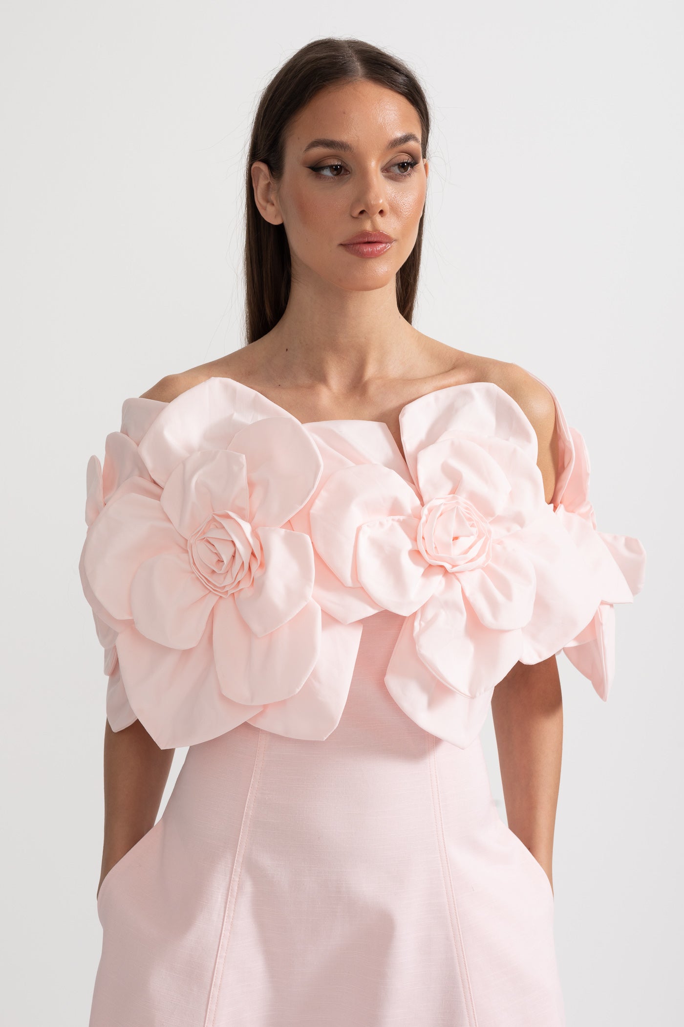 Olyssa Çiçek Desenli Midi Elbise