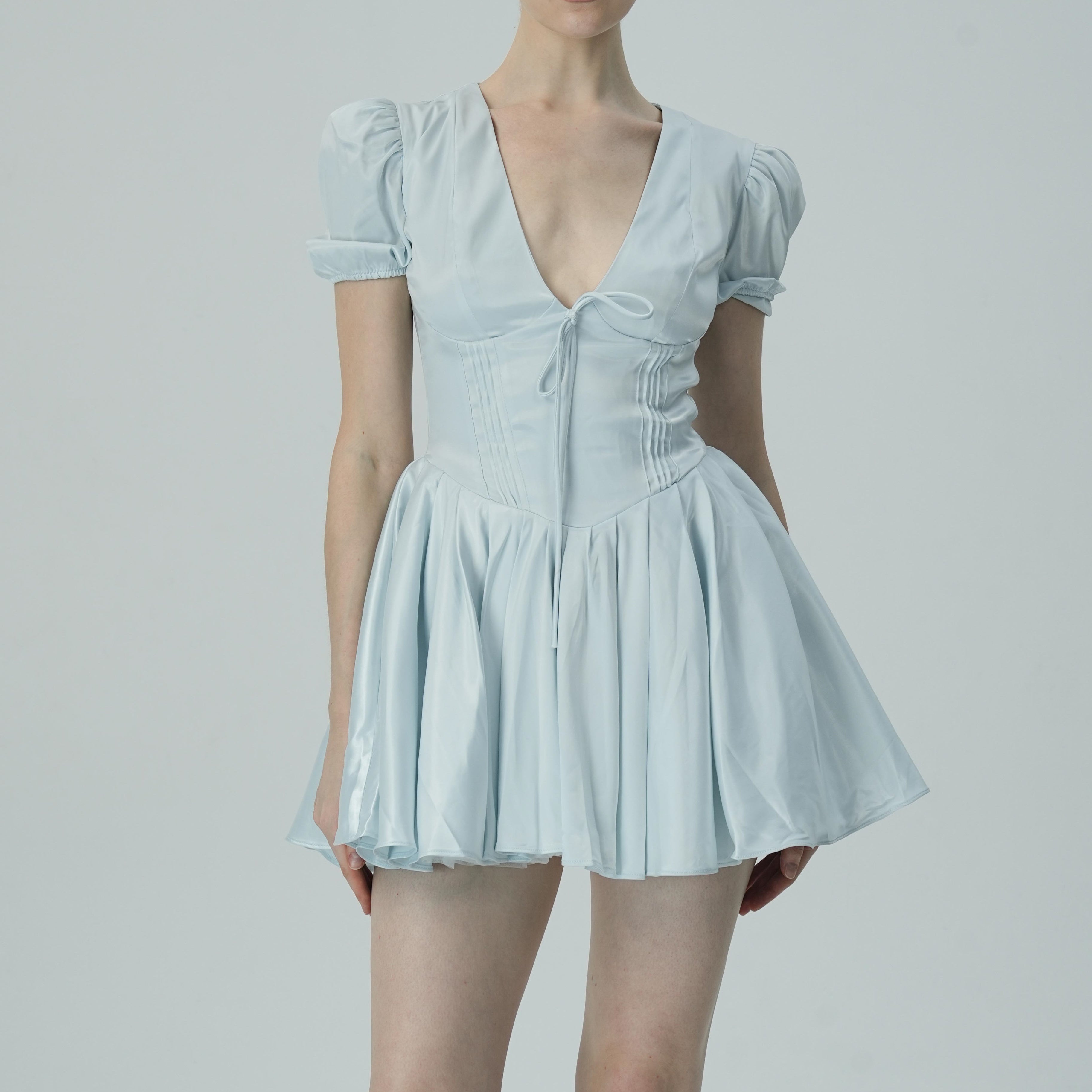 Olyssa Şık Puf Kollu Mini Elbise