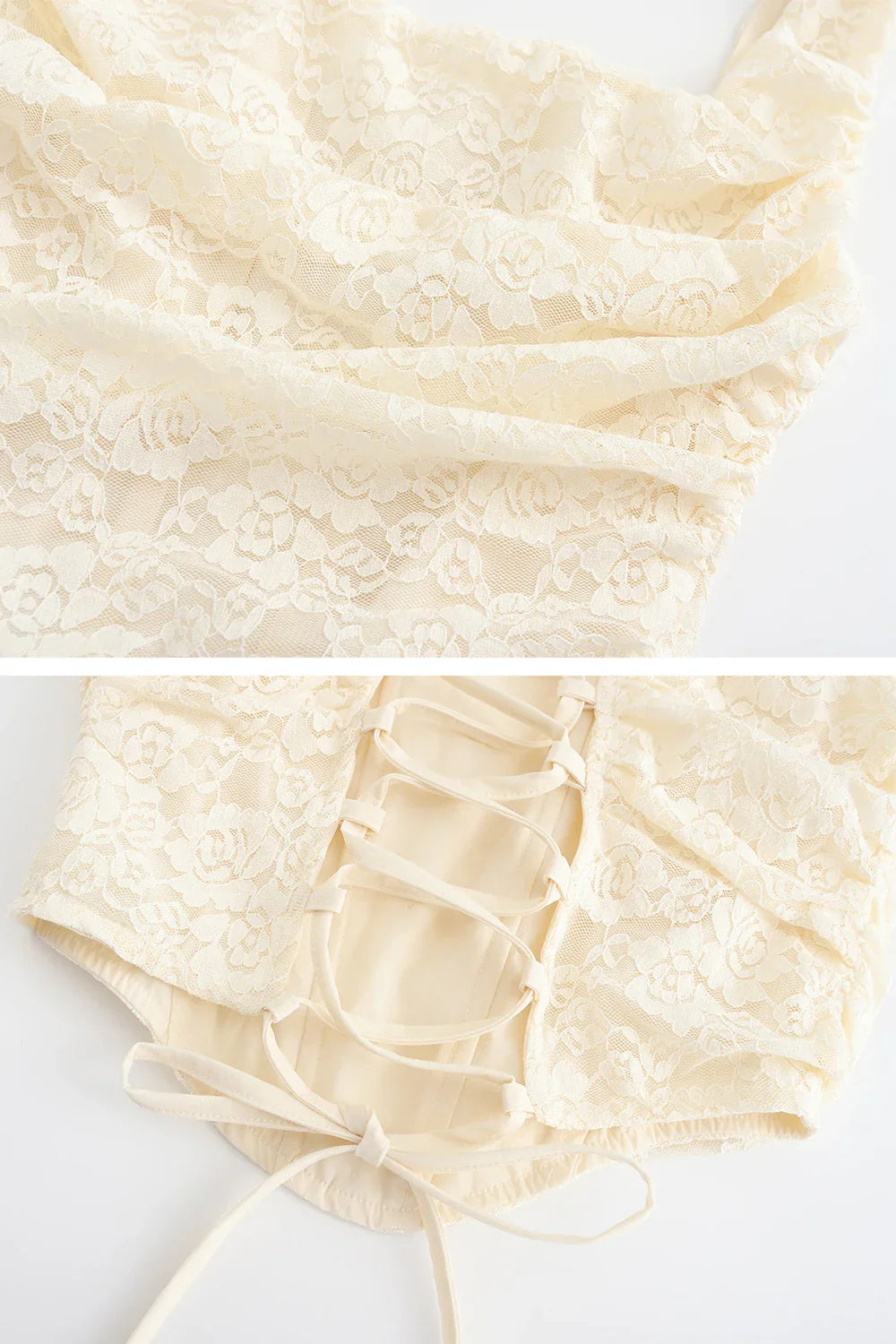 Olyssa Dantel Korse ve Drapeli Etek Takımı