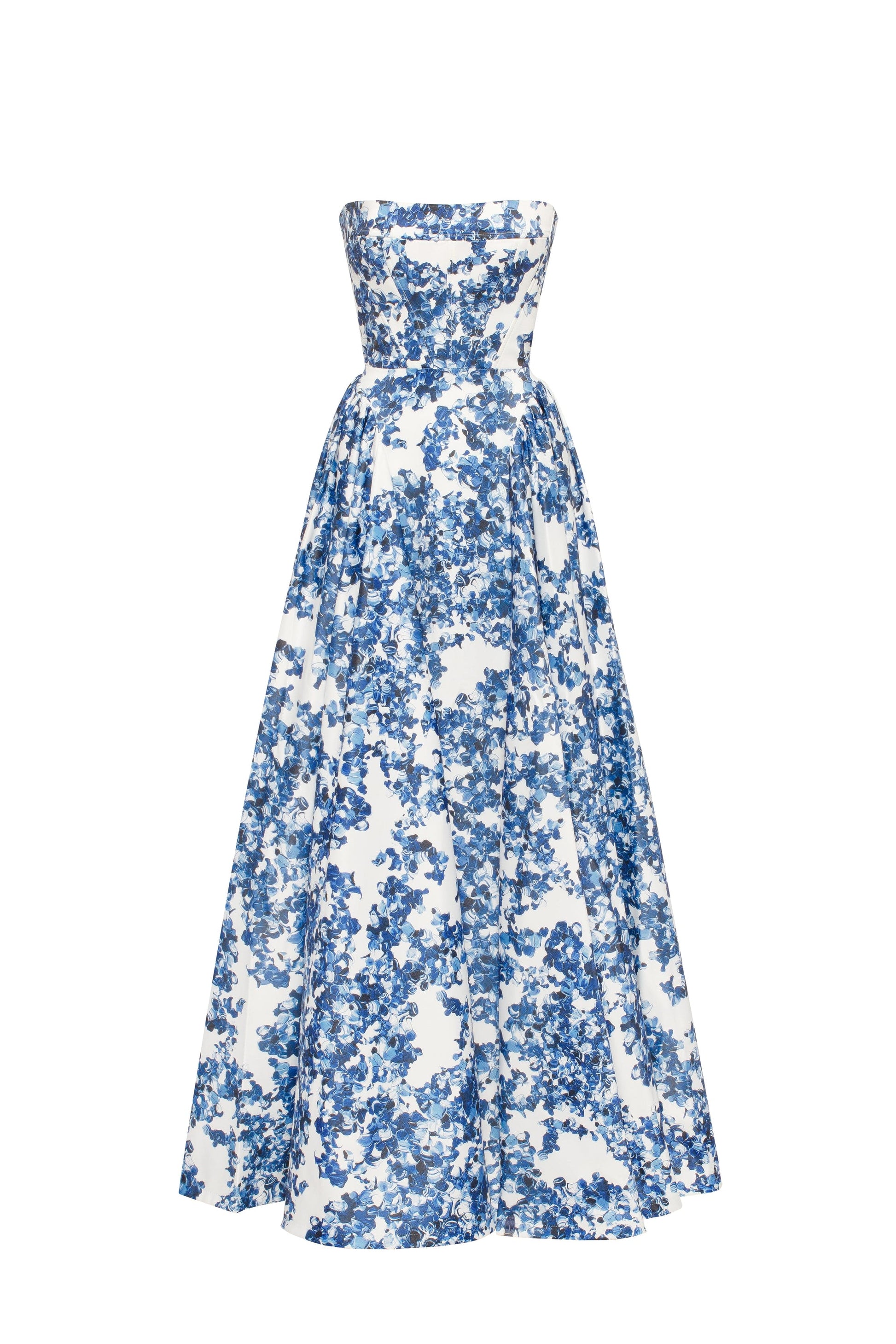 Olyssa Flora Blossom Strapless Maxi Elbise