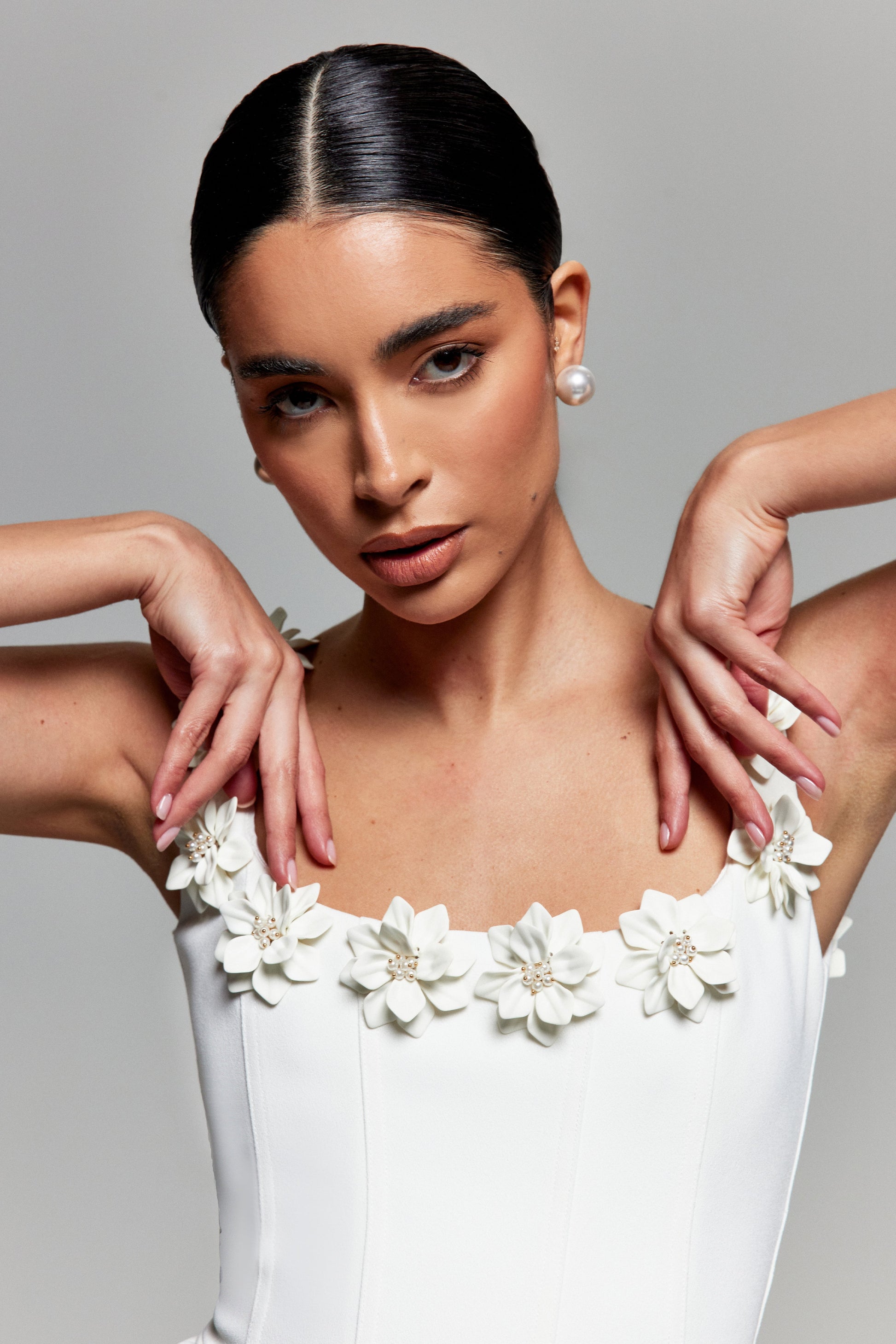 Olyssa Cindy Beyaz Elbise