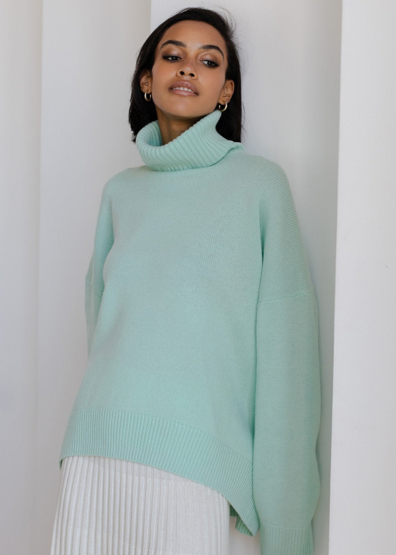 Luxe Oversize Balıkçı Yaka Kazak