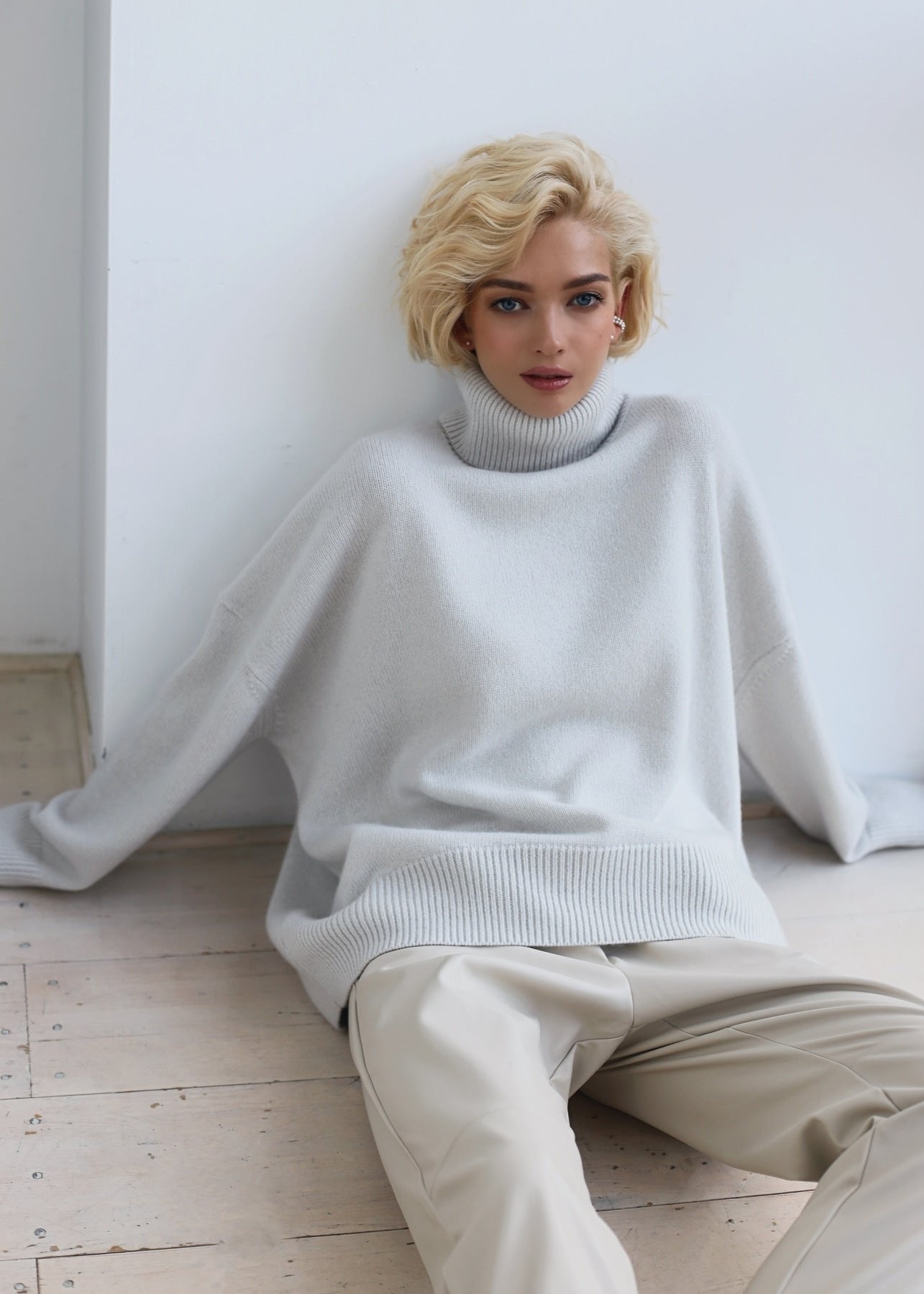 Luxe Oversize Balıkçı Yaka Kazak
