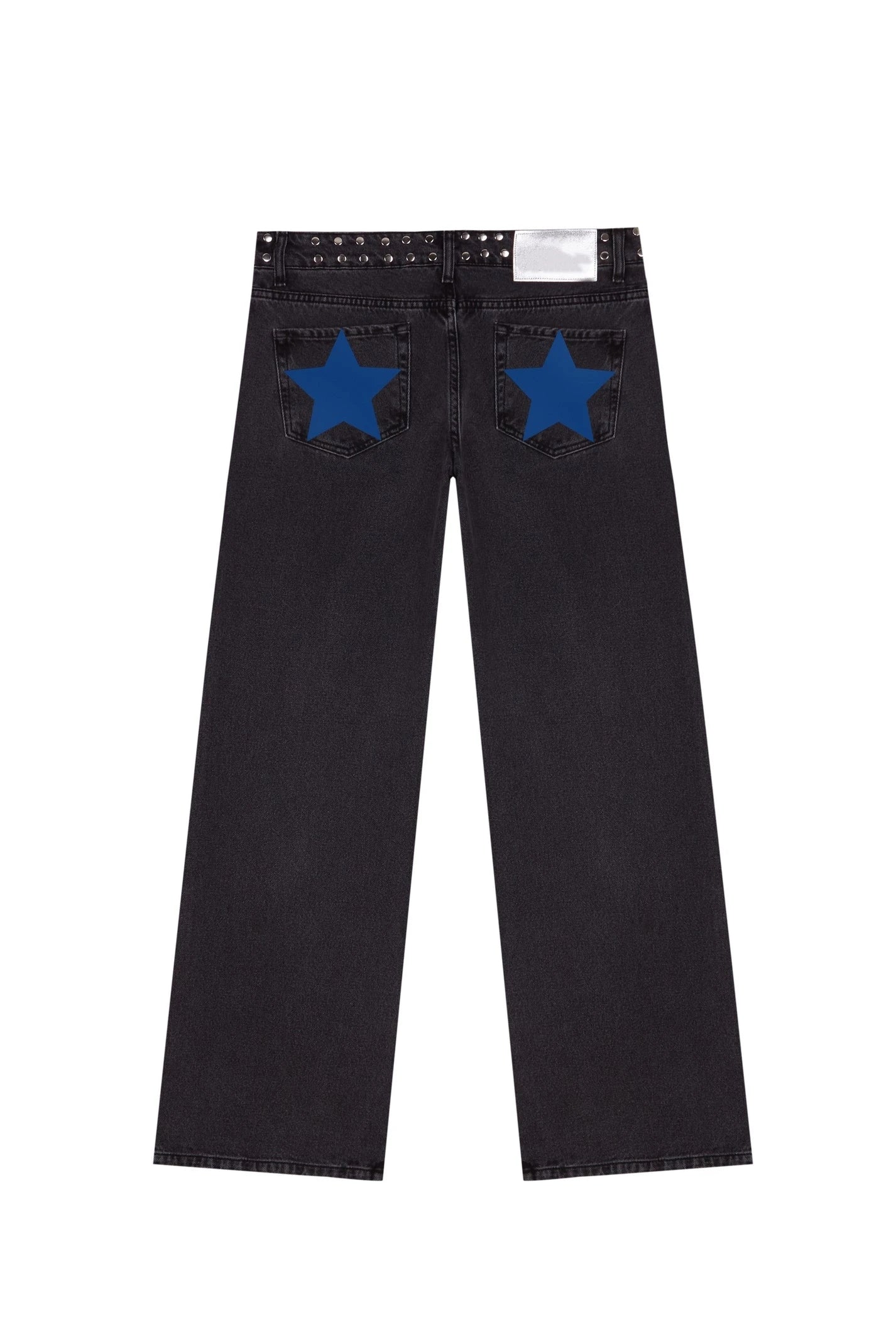 Dilemma Women's Jeans Y2K Stylish Star Graphics Hip Hop High Street Baggy Jeans Retro Harajuku Unisex Straight Through Jeans