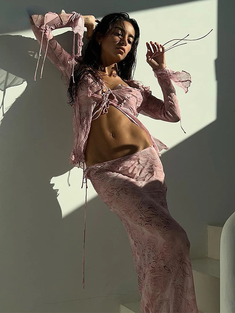 Olyssa Gece Bahçesi - Dantel Takım