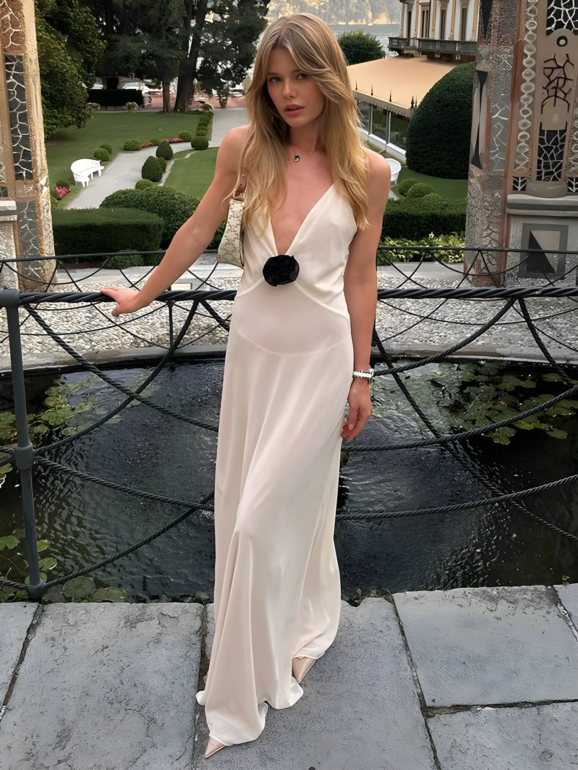 Olyssa Luna Rosa Noir Elbise