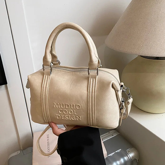 Retro Tarz Çapraz Askılı Bucket ve Tote Model Çanta